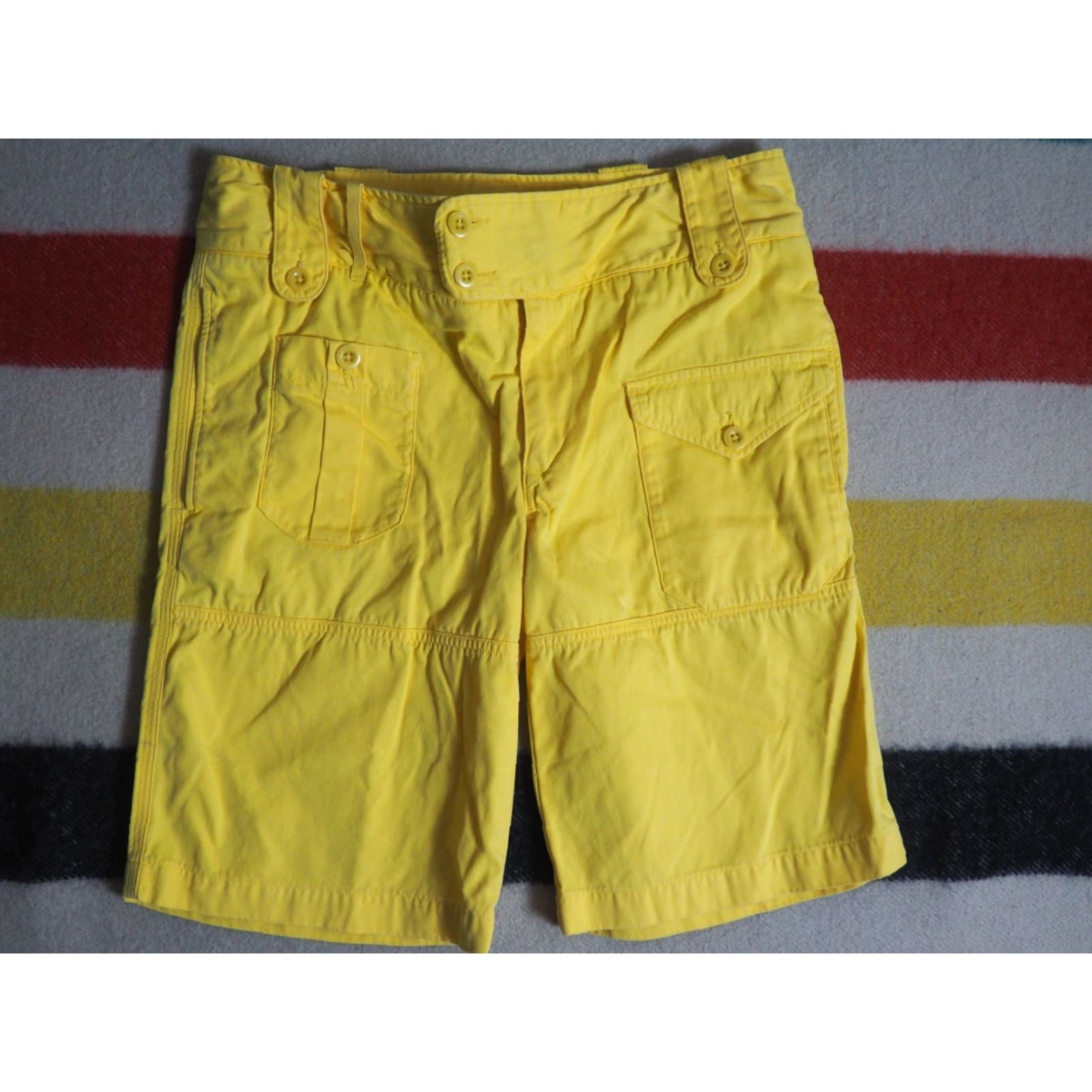 Polo Ralph Lauren VTG Polo Ralph Lauren Sport Shorts Yellow Cotton 34W 8 Womens 2000s Casual Size 30" / US 8 / IT 44 - 2 Thumbnail