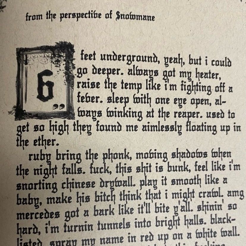 G59 Records G59 $uicideboy$ NWD New World Depression Lyric Book Size ONE SIZE - 8 Thumbnail