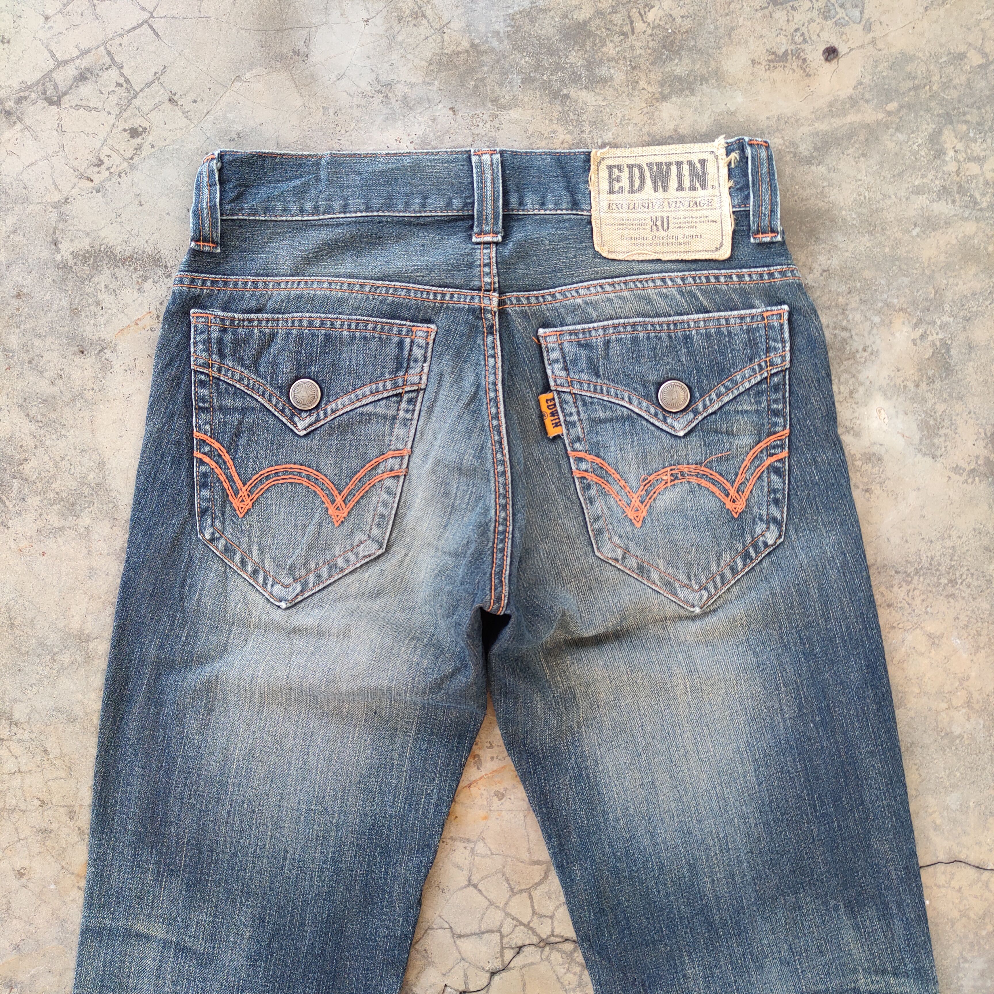 Edwin VINTAGE EDWIN FLARE FADED DISTRESSED JEANS DENIM PANTS Size US 31 - 9 Thumbnail