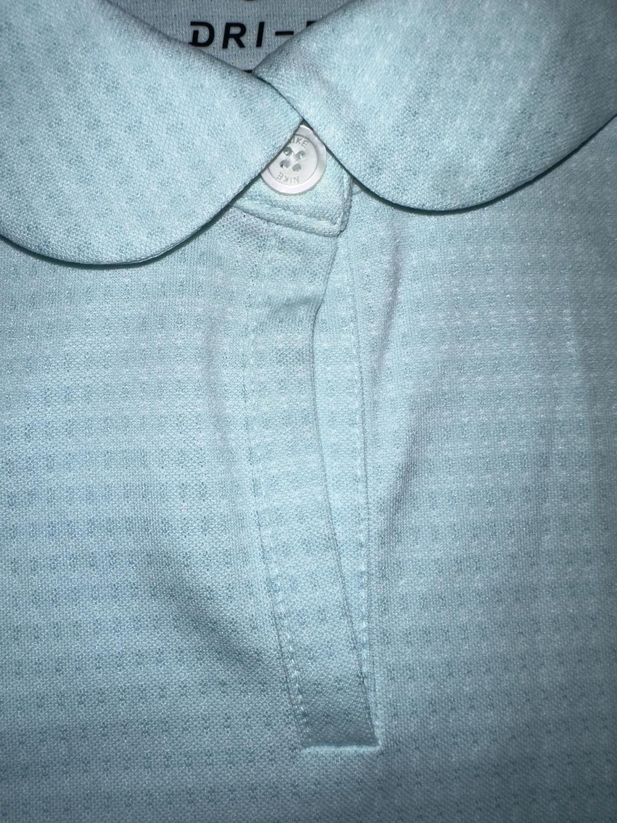 Nike Nike Women's Textured Dri-Fit Light Blue Short Sleeve Golf Polo Sample Size S / US 4 / IT 40 - 4 Thumbnail