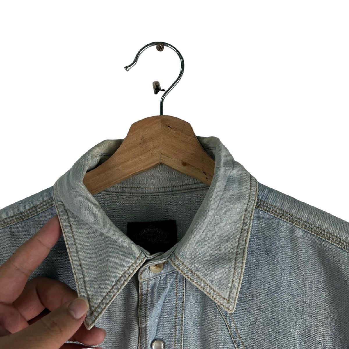 Japanese Brand 🔥VINTAGE SHIRT JACKET COWBOY CAMBREY WESTCR ISSEY MIYAKE Size US M / EU 48-50 / 2 - 4 Thumbnail