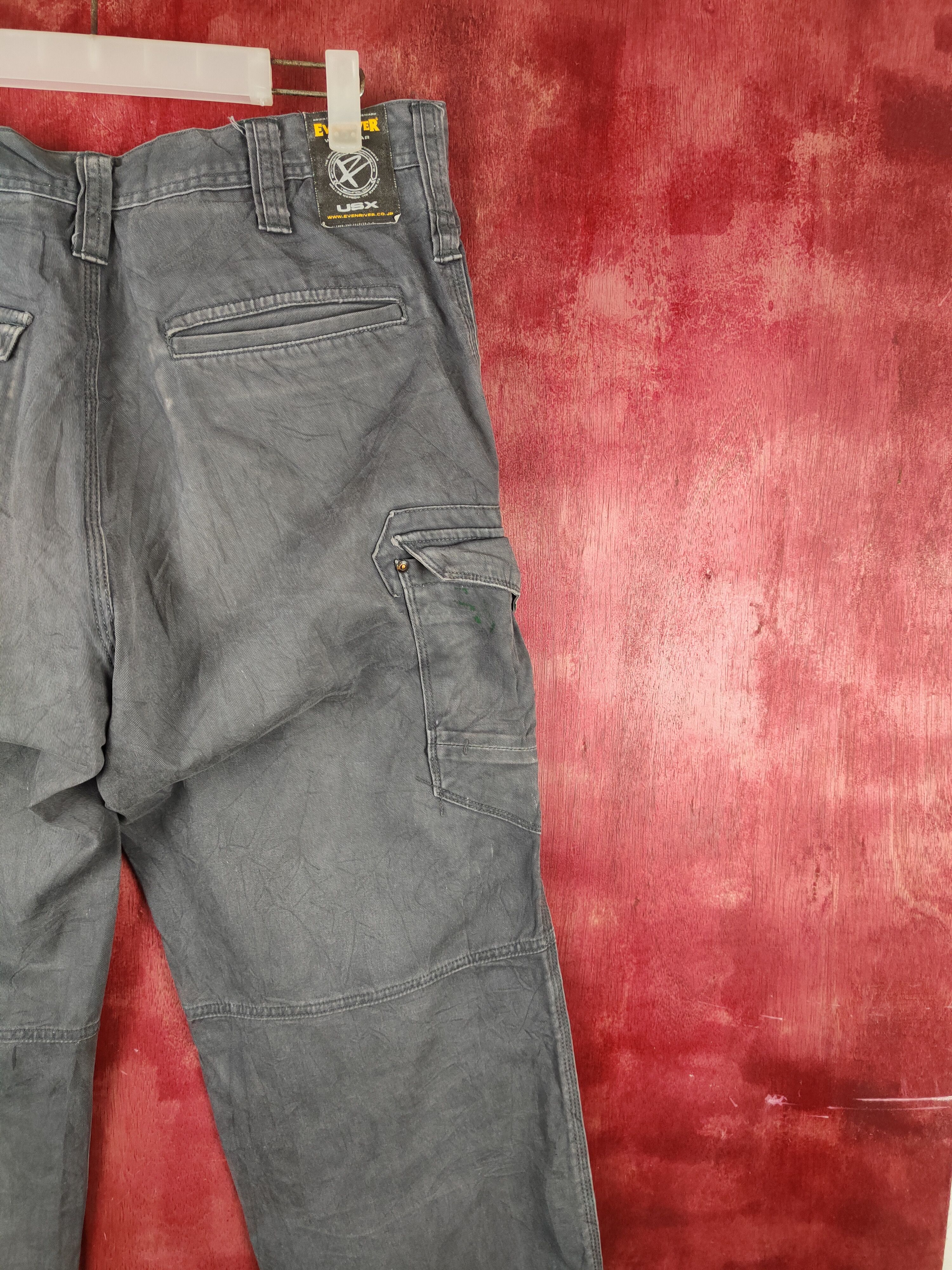 Japanese Brand Evenriver Dark Gray Faded Multipocket Cargo Pants #S1315 Size US 34 / EU 50 - 12 Thumbnail