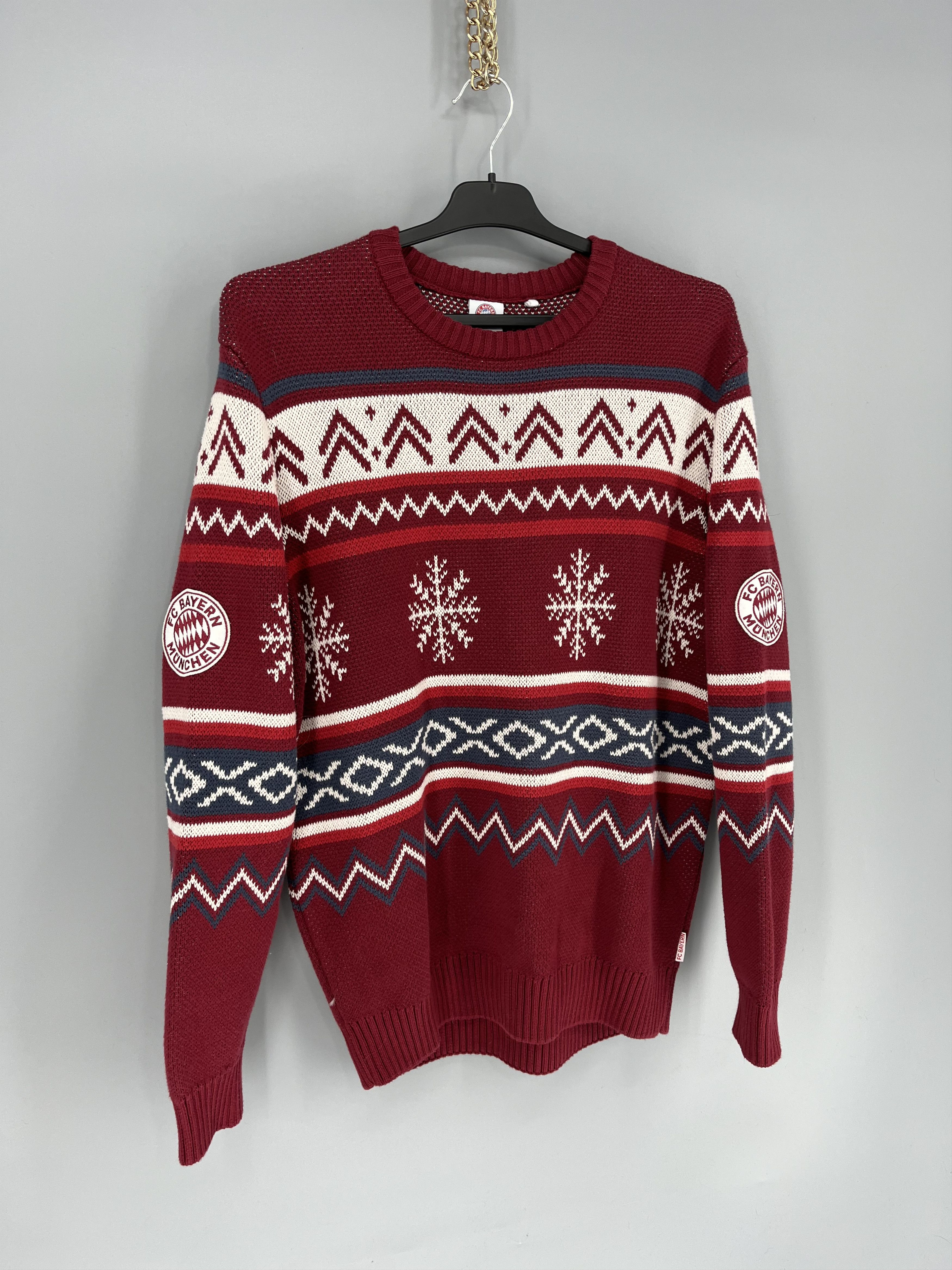 Vintage Vintage UEFA FC Bayern Munchen Soccer Team Cream Sweater Size US S / EU 44-46 / 1 - 2 Thumbnail