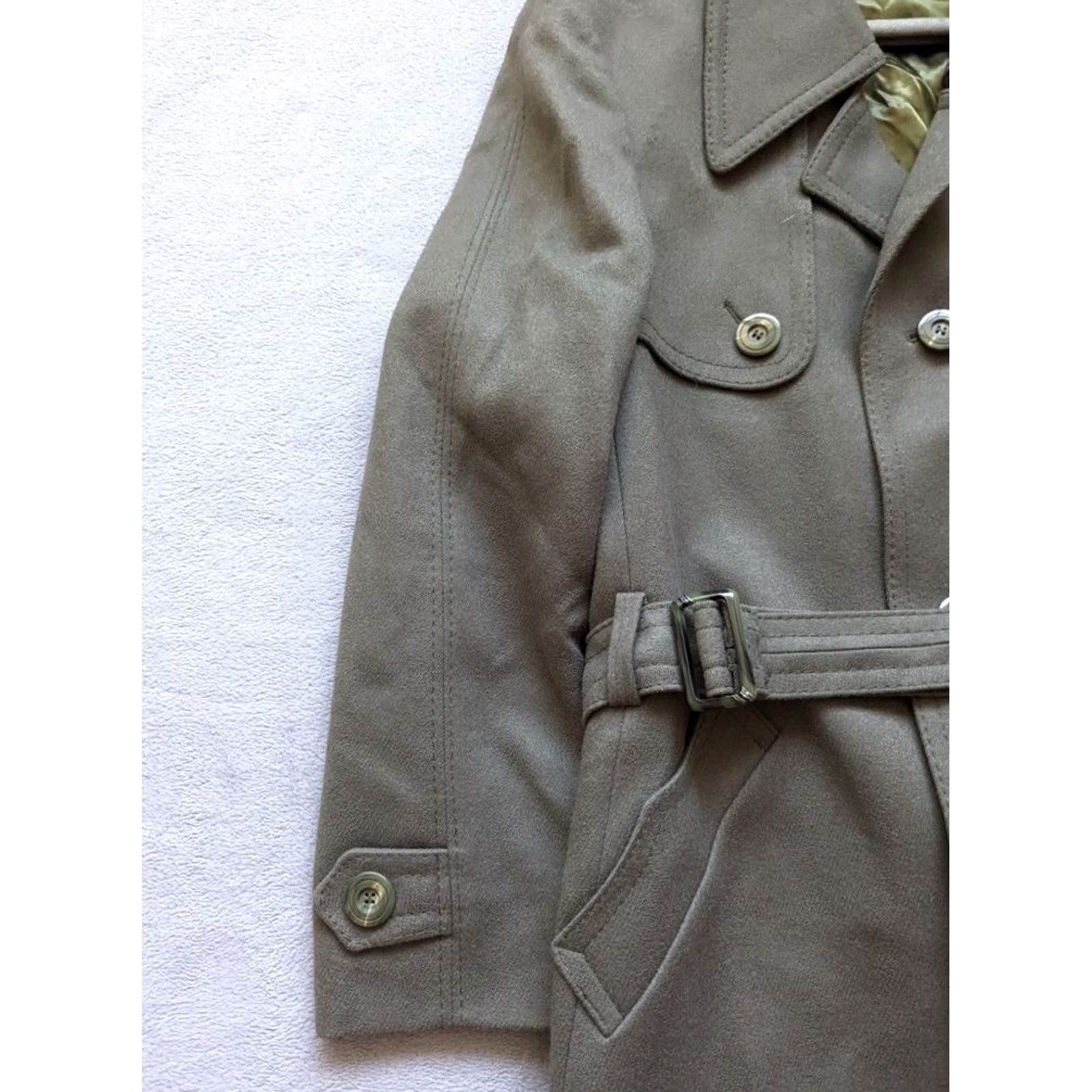 Vintage Vintage Wool Coat Mens Green Military Style Overcoat M Size HRZ Kleidung Size US M / EU 48-50 / 2 - 4 Thumbnail
