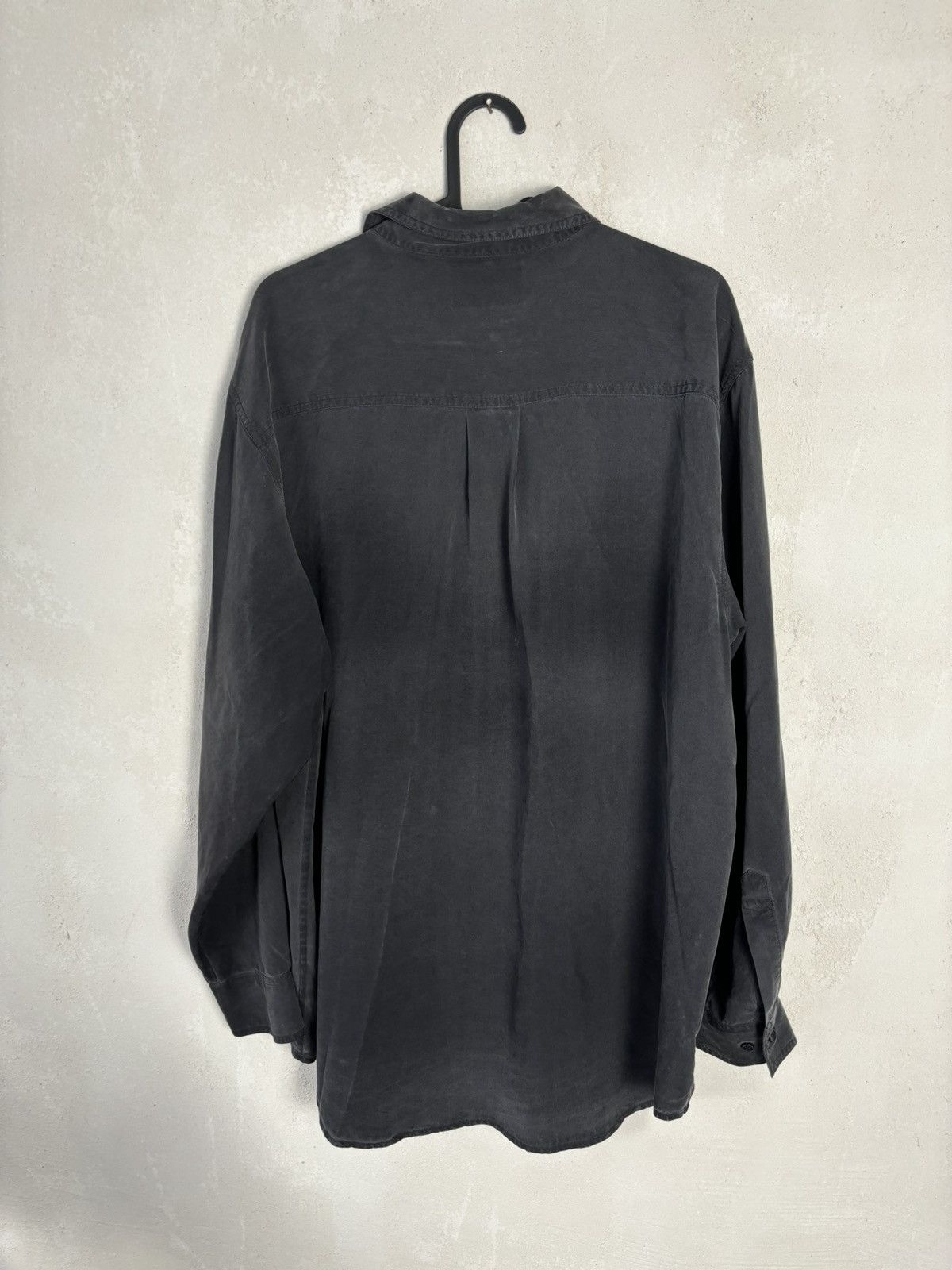 SikSilk × Vintage Vintage Art of Silk Avantgarde Black Chest Pockets Shirt Size US M / EU 48-50 / 2 - 2 Thumbnail