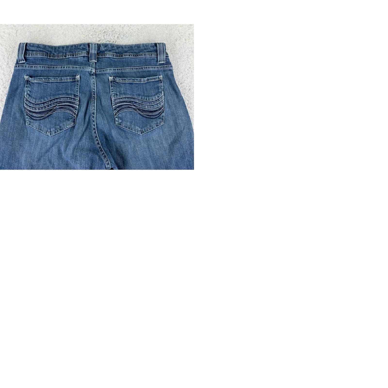Lee Lee Jeans Women 12 Blue Denim Bootcut 30x30 Stretch Cotton Blend Regular Mid Rise Fall Spring Summer Men/Women? Size 34" / US 12 / IT 48 - 10 Thumbnail