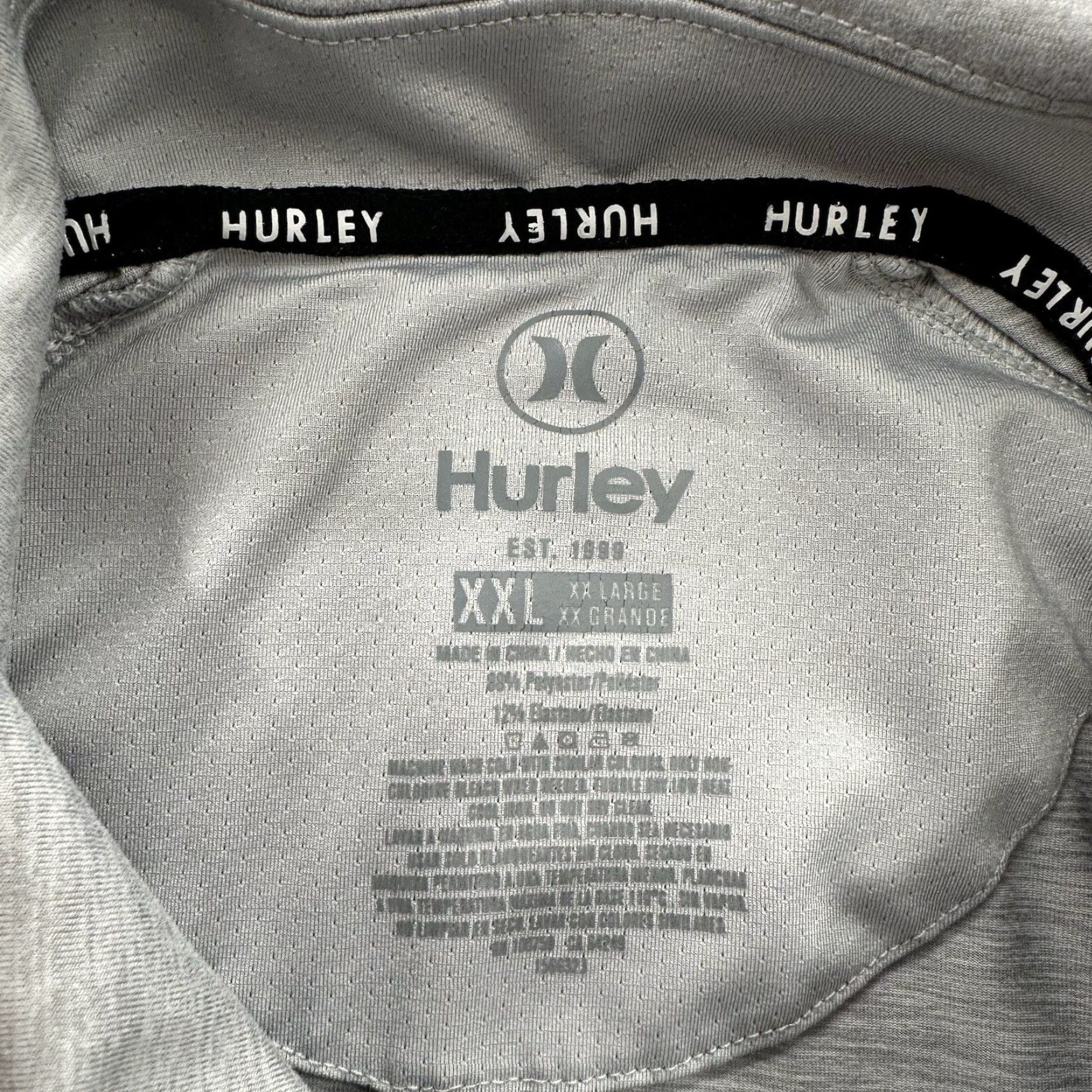 Hurley Hurley Polo Shirt Men 2XL Gray Polyester Golf Outdoors Performance Polo Shirt Golfing Casual Athletic Size US XXL / EU 58 / 5 - 3 Thumbnail