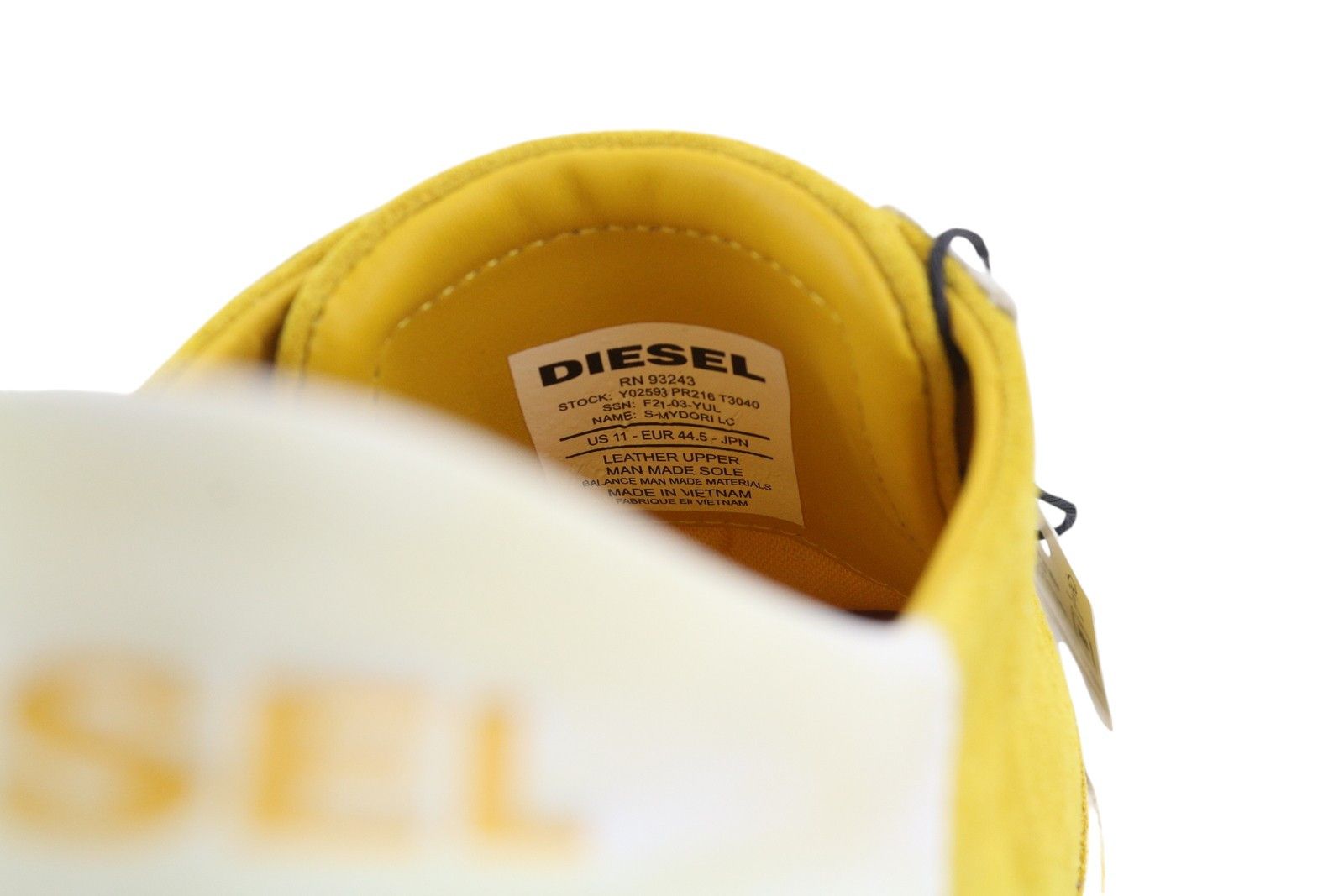 Diesel S-Mydori LC Men Sneakers EU44.5 Yellow Suede Leather 41131 Size US 11.5 / EU 44-45 - 11 Thumbnail