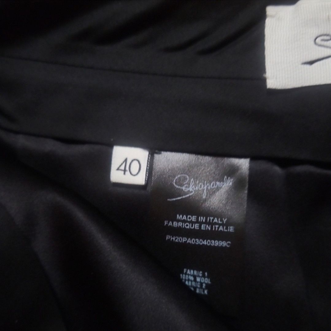 Schiaparelli FW20 Daniel Roseberry Wool-Silk Cigarette Trousers Size 32" / US 10 / IT 46 - 4 Thumbnail