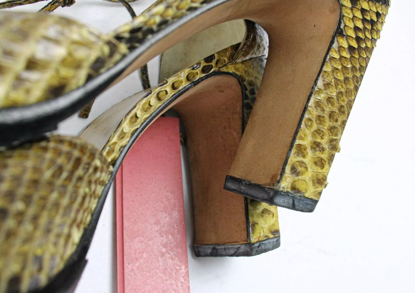 Gucci GUCCI SS 1996 Women's EU 41 Python Horse-Bit Block Heels Size US 11 / IT 41 - 11 Thumbnail