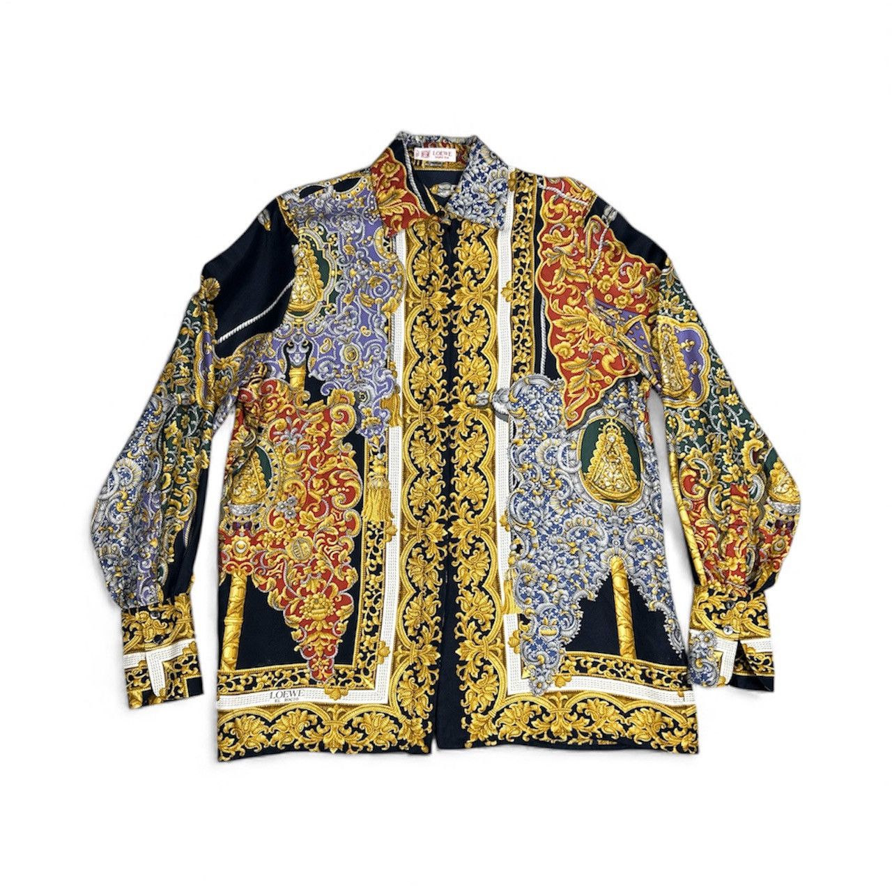 Loewe Vintage Loewe ‘El Rocio’ Silk Baroque Button Up Size US M / EU 48-50 / 2 - 1 Thumbnail