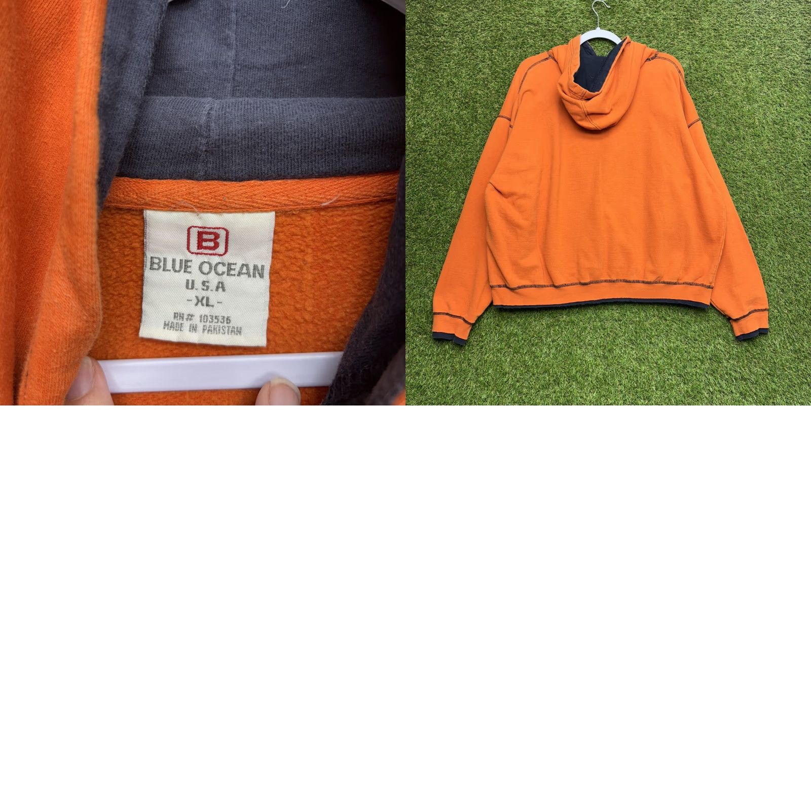 Vintage Cabela's Hoodie Mens XL Orange Pullover Sweatshirt Classic Outdoor Embroidered Logo Hooded Lined Pockets All Seasons Size US XL / EU 56 / 4 - 8 Thumbnail