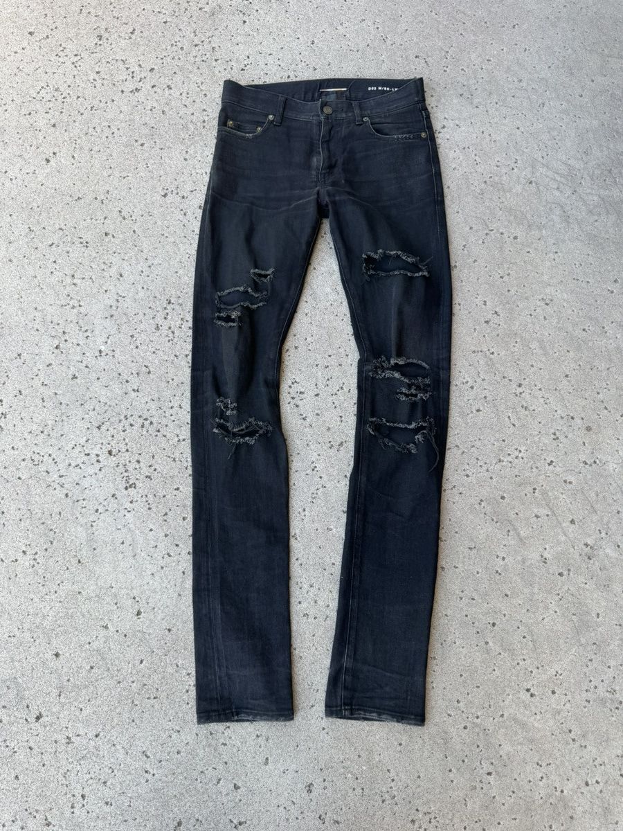 Saint Laurent Distressed Denim Jeans