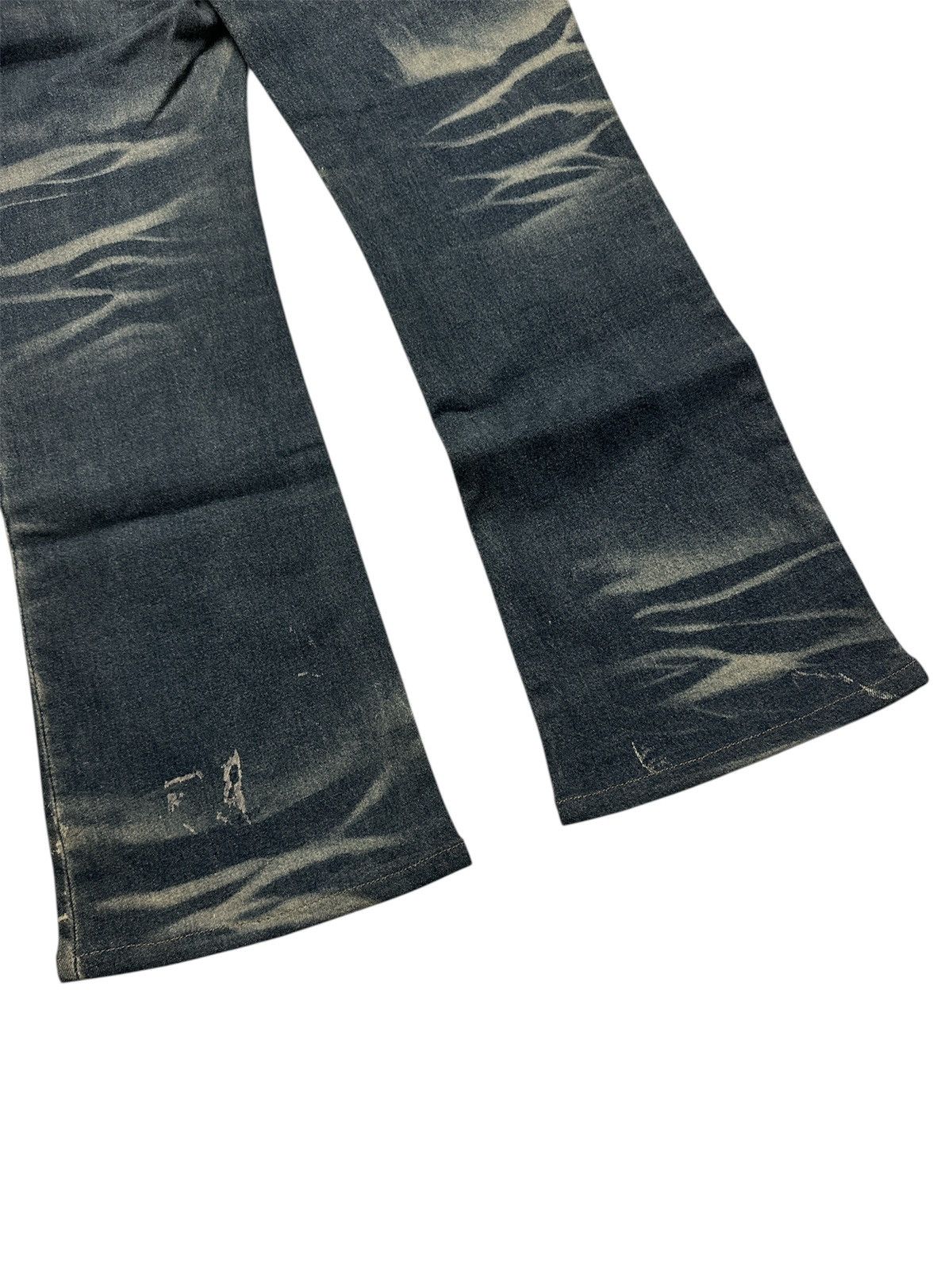 GOA Distressed Daily Topics Flare Clawmark Y2K Lgb Goa Style Size US 31 - 3 Thumbnail