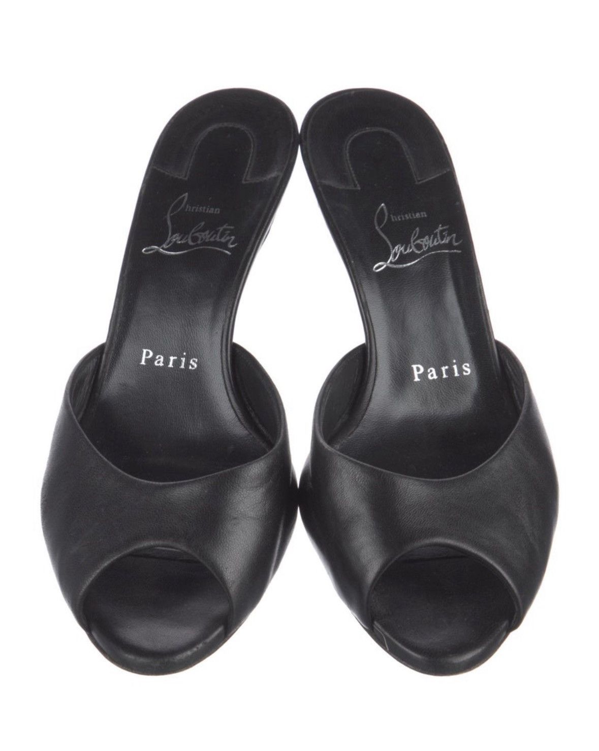 Christian Louboutin Christian Louboutin Leather Mule Size US 7 / IT 37 - 1 Thumbnail