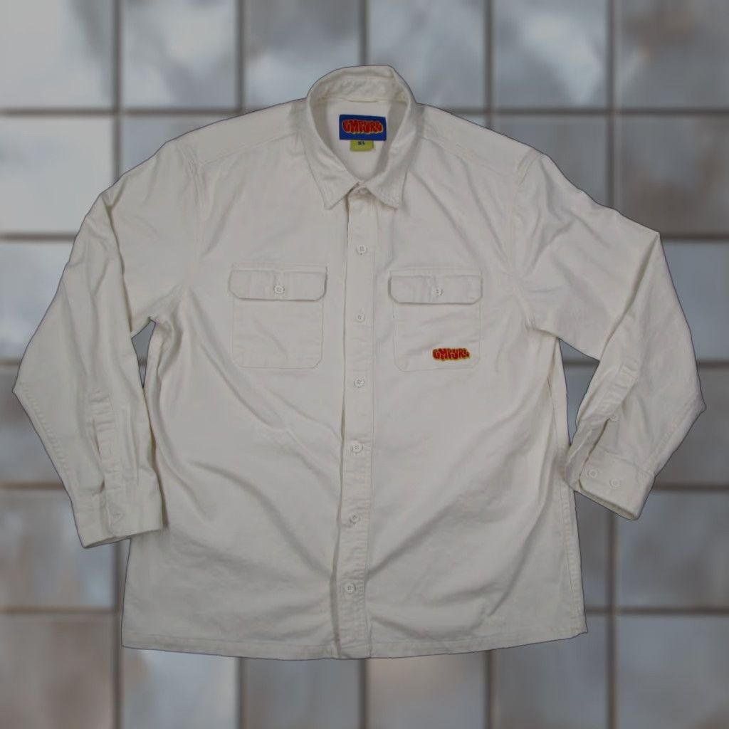 Empyre VINTAGE empyre men's shirt jacket oversized xl white twill button-up casual workwear shacket Size US XL / EU 56 / 4 - 1 Thumbnail
