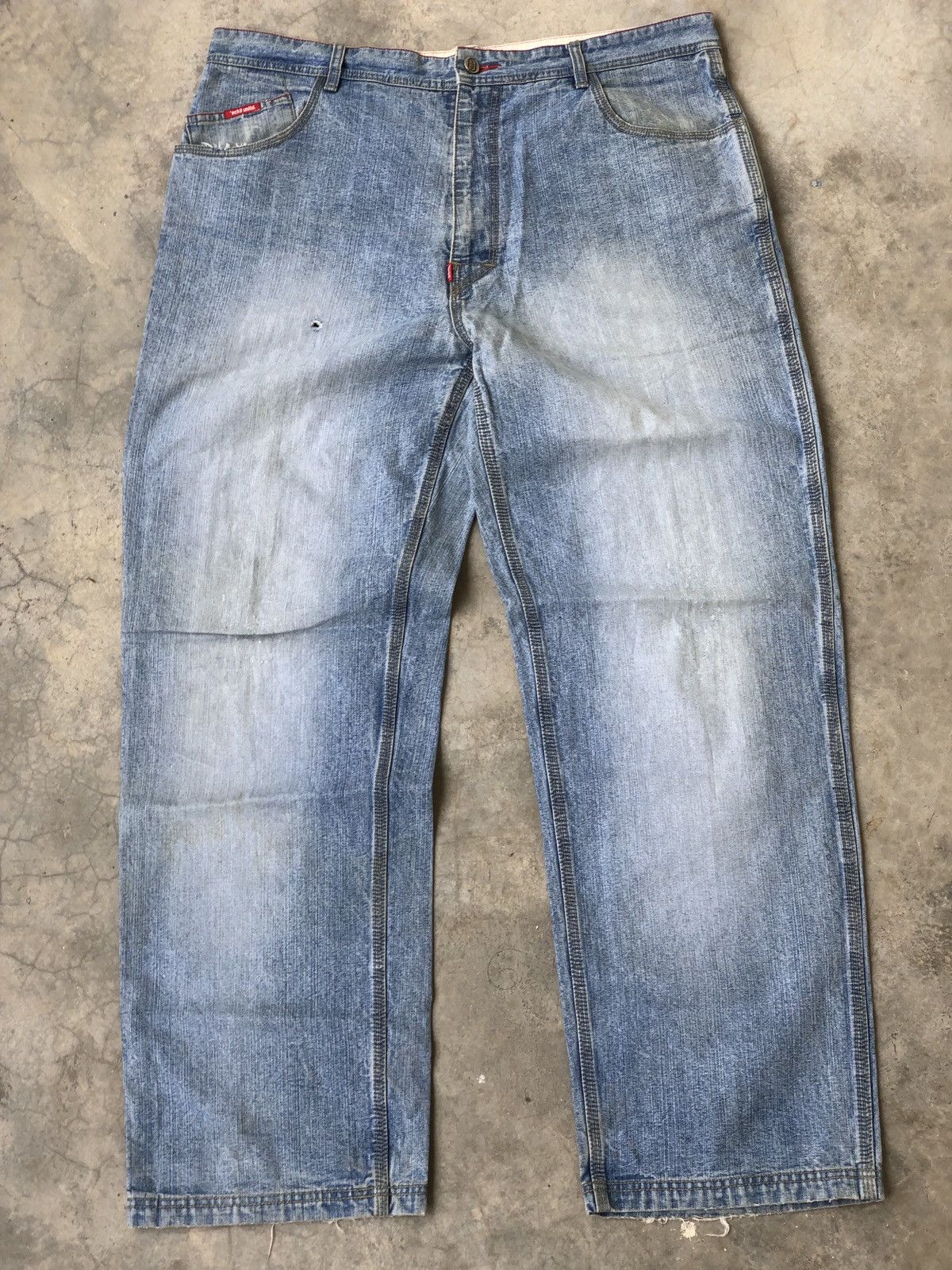 Fubu Ecko Unltd Y2K Loose Fit Light Blue Baggy Denim Size US 38 / EU 54 - 5 Thumbnail