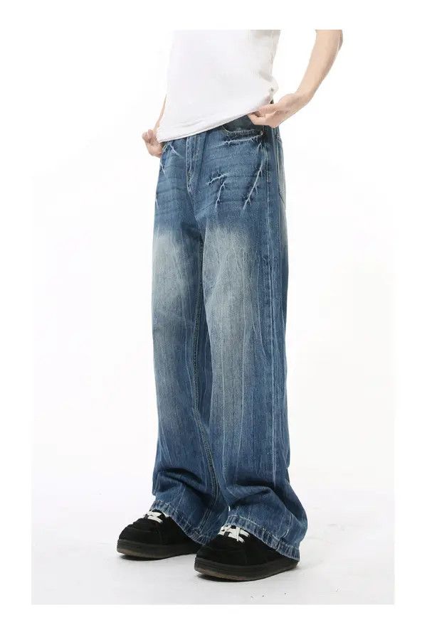 Japanese Brand Kin American cleanfit washed heavy duty fashionable jeans Size US 34 / EU 50 - 3 Thumbnail