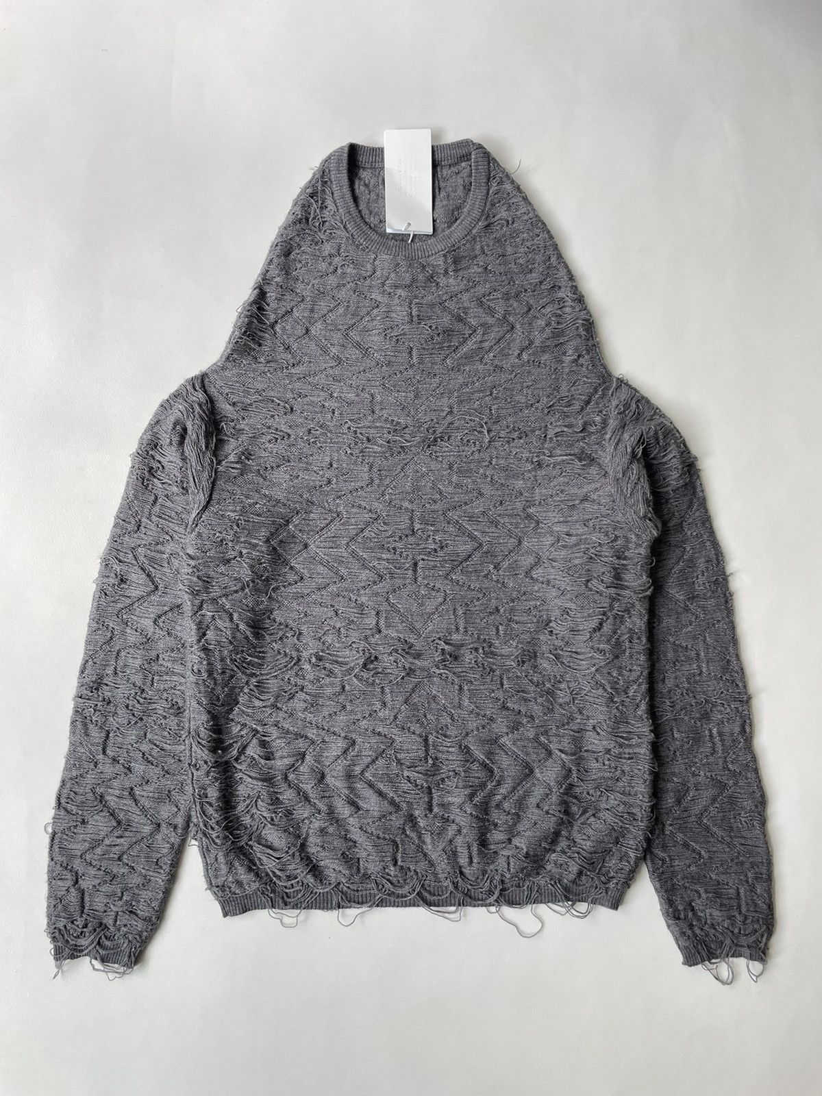 Maison Margiela A/W 10 ‘Destroyed Slouch Neck’ Knit Sweater Size M / US 6-8 / IT 42-44 - 17 Thumbnail