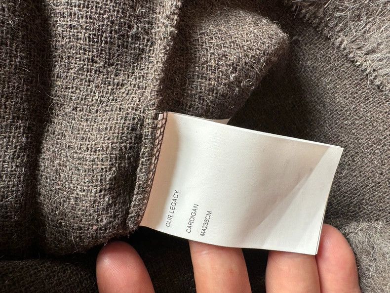 Our Legacy our legacy size 52 23fw gray horsehair cardigan 2502-Nexta Size US L / EU 52-54 / 3 - 4 Thumbnail