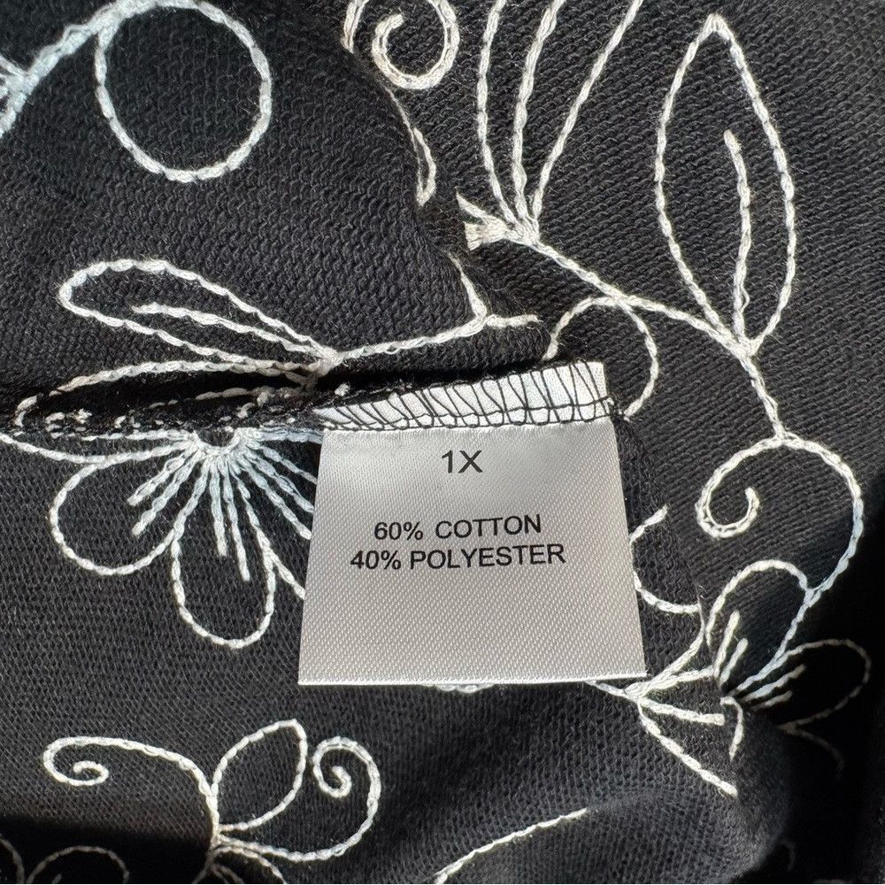 Other NWT New Jane And Delancey Black Floral Embroidery Puff Shor Size XL / US 12-14 / IT 48-50 - 8 Thumbnail