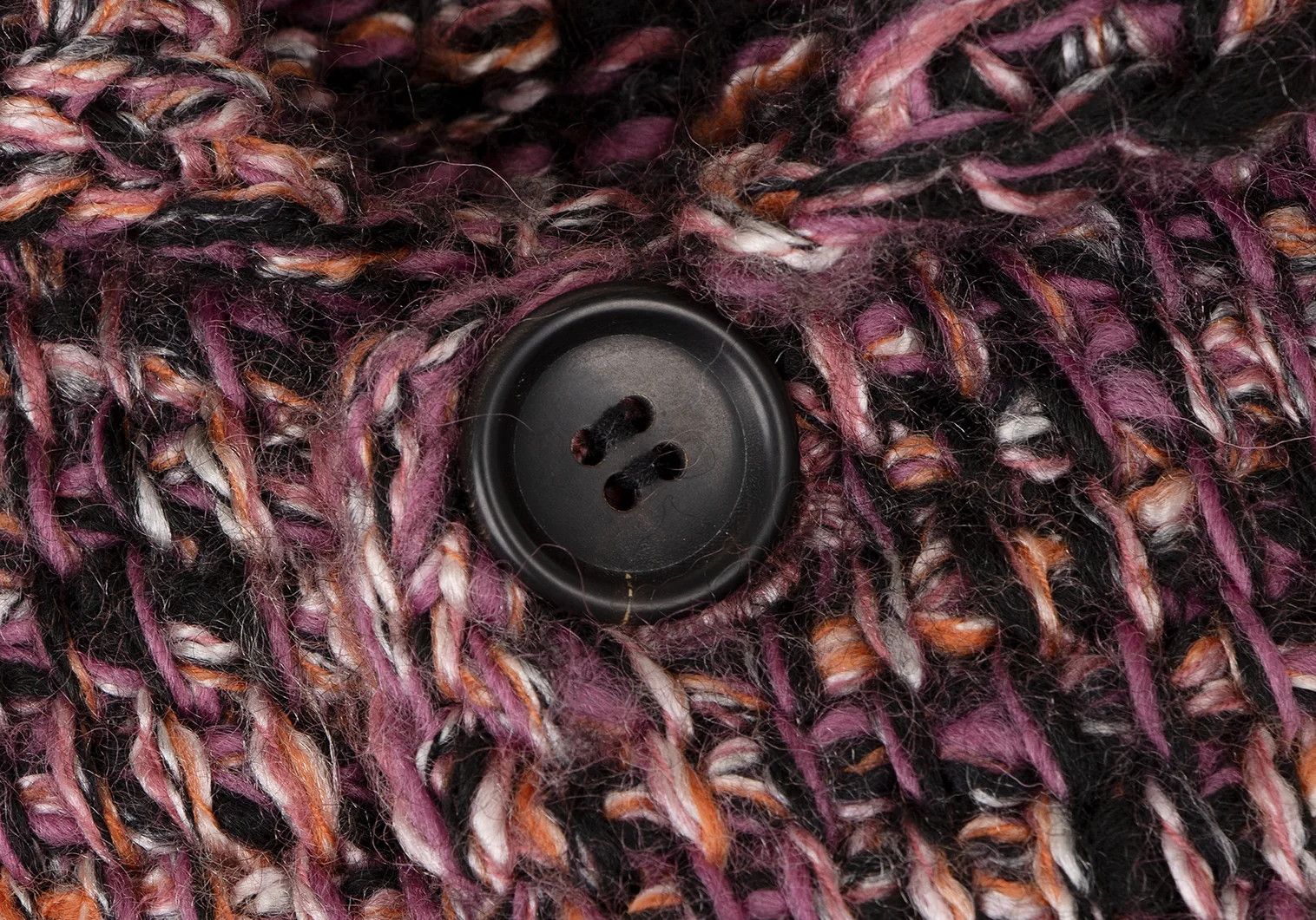 Issey Miyake Mixed Low Gauge Knit Jacket in Purple and Black Size US M / EU 48-50 / 2 - 4 Thumbnail