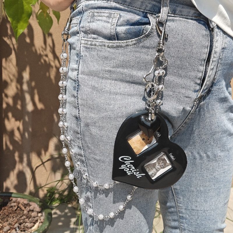 Japanese Brand × Jewelry Pearl Pants Chain Heart Shape Photo Cover Key Buckle Size ONE SIZE - 3 Thumbnail
