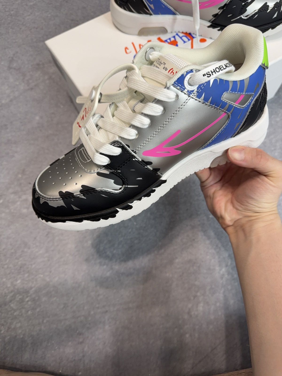 (B).Stroy × Off-White Off-White x Bstroy Out Of Office Sneakers Size US 8 / IT 38 - 3 Thumbnail