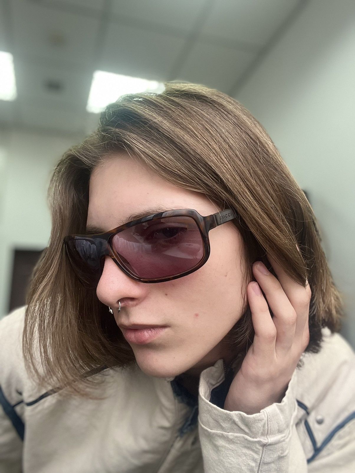 Gucci × Tom Ford × Vintage Tom Ford era Gucci Sunglasses Mask Shield Vintage Size ONE SIZE - 1 Thumbnail