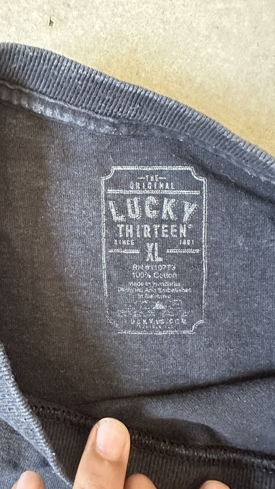 Vintage VINTAGE LUCKY THIRTEEN TEE Size US L / EU 52-54 / 3 - 5 Thumbnail