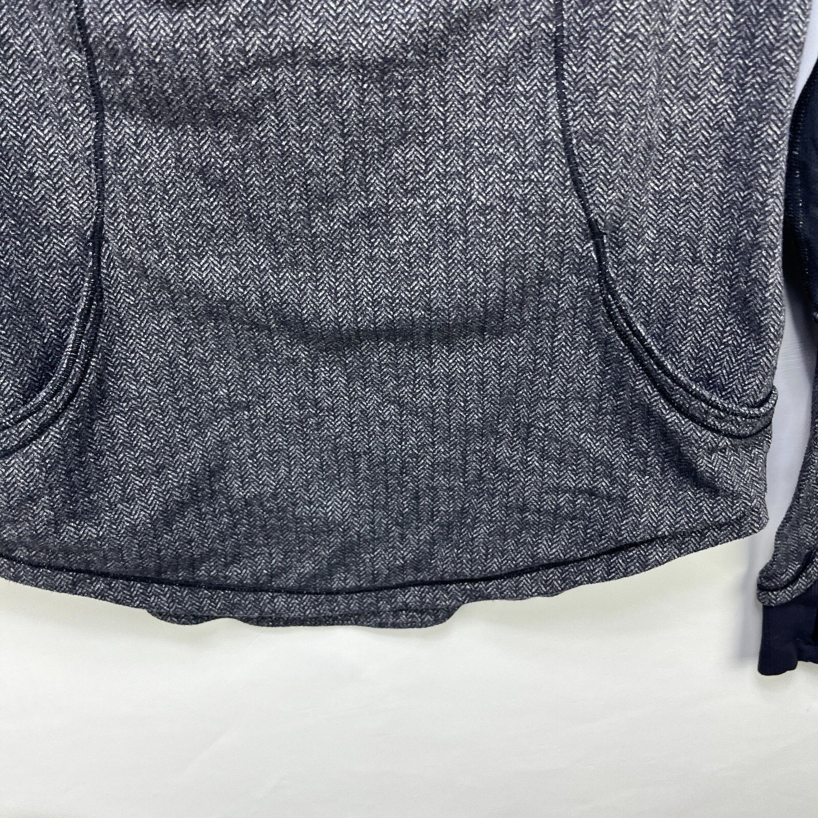 Lululemon × Vintage Lululemon Base Runner 1/2 Zip Herringbone Black High Neck 9 Size M / US 6-8 / IT 42-44 - 4 Thumbnail