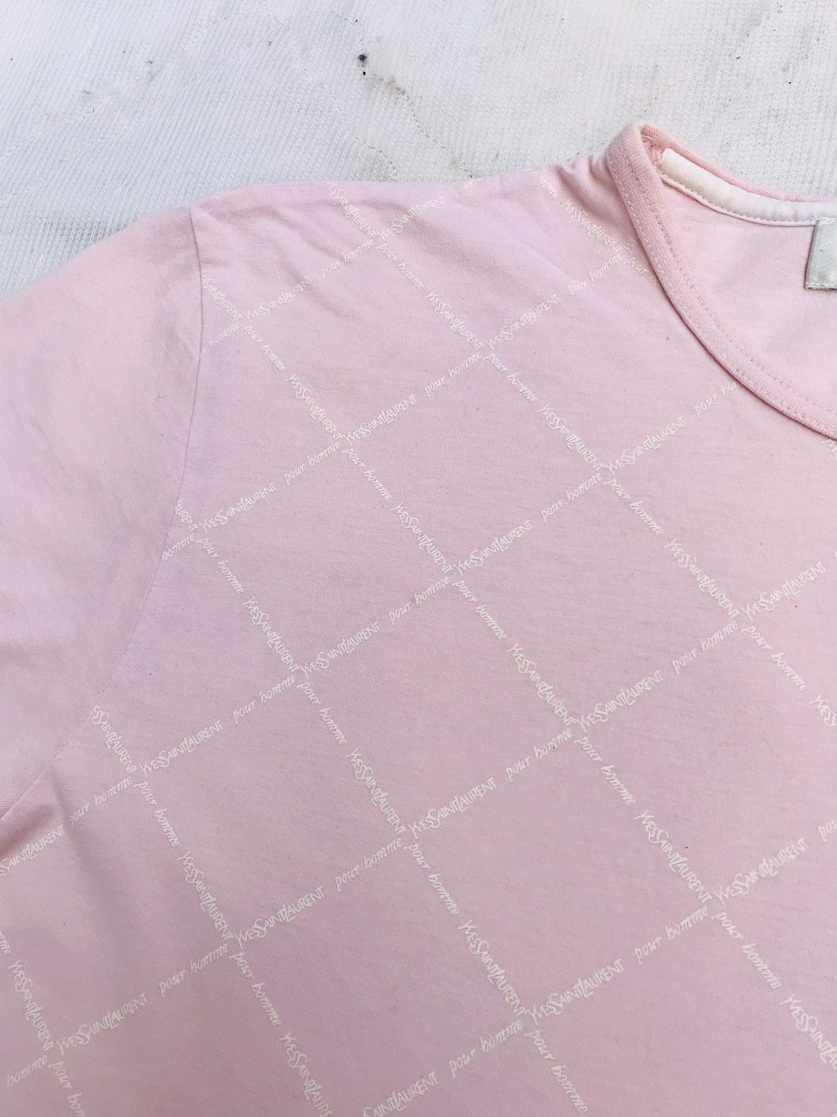 Vintage Yves Saint Laurent YSL T-Shirt Monogram Pour Homme Vintage Size US M / EU 48-50 / 2 - 4 Thumbnail