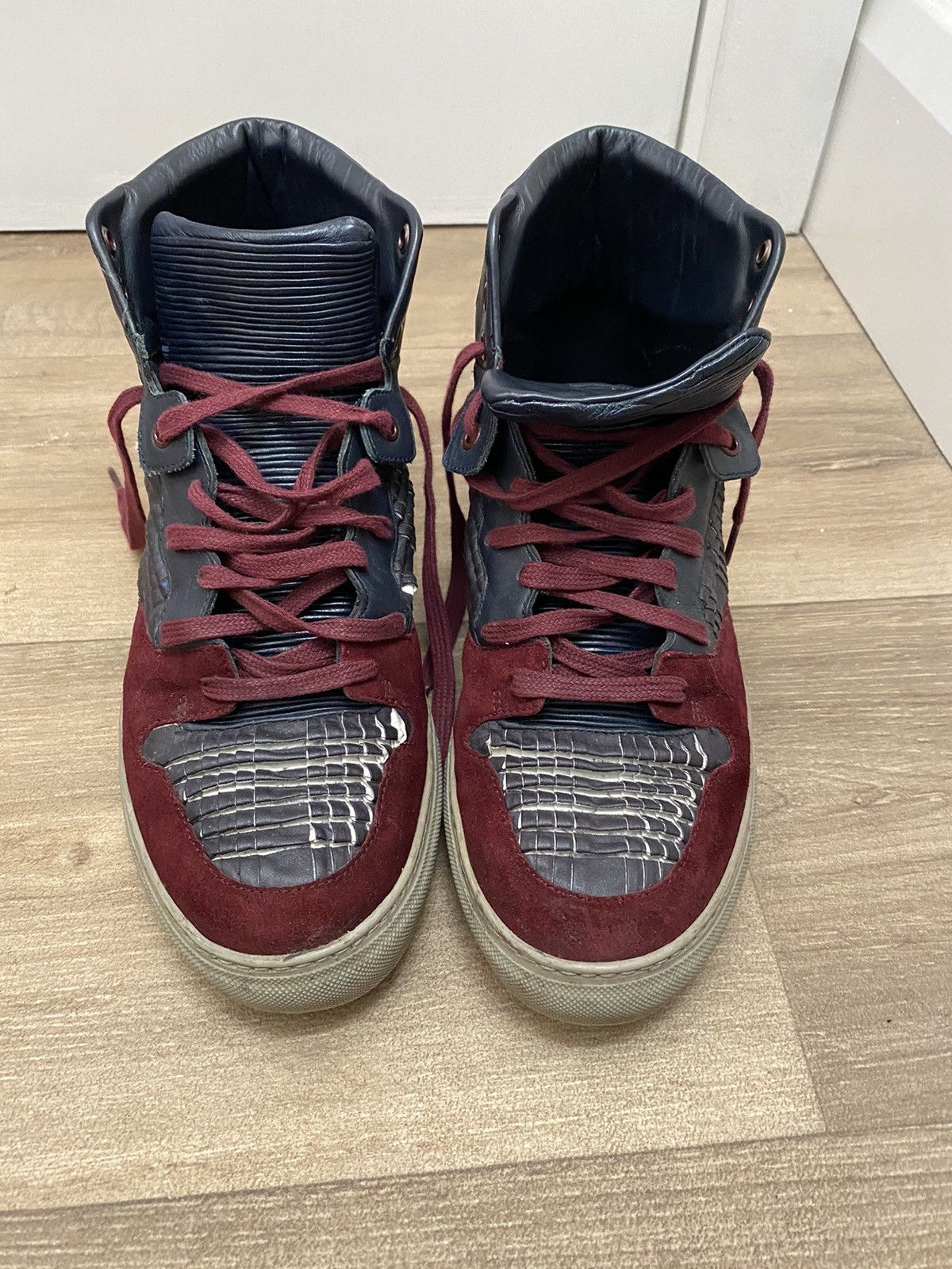 Balenciaga Balenciaga Origami Panel High ‘Navy Burgundy’ Size US 8.5 / EU 41-42 - 1 Thumbnail
