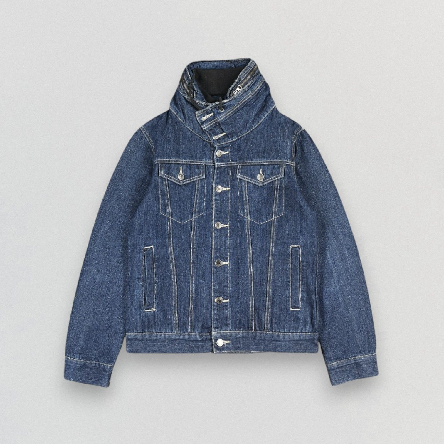 Japanese Brand Jungle Storm Blue Denim Trucker Jacket