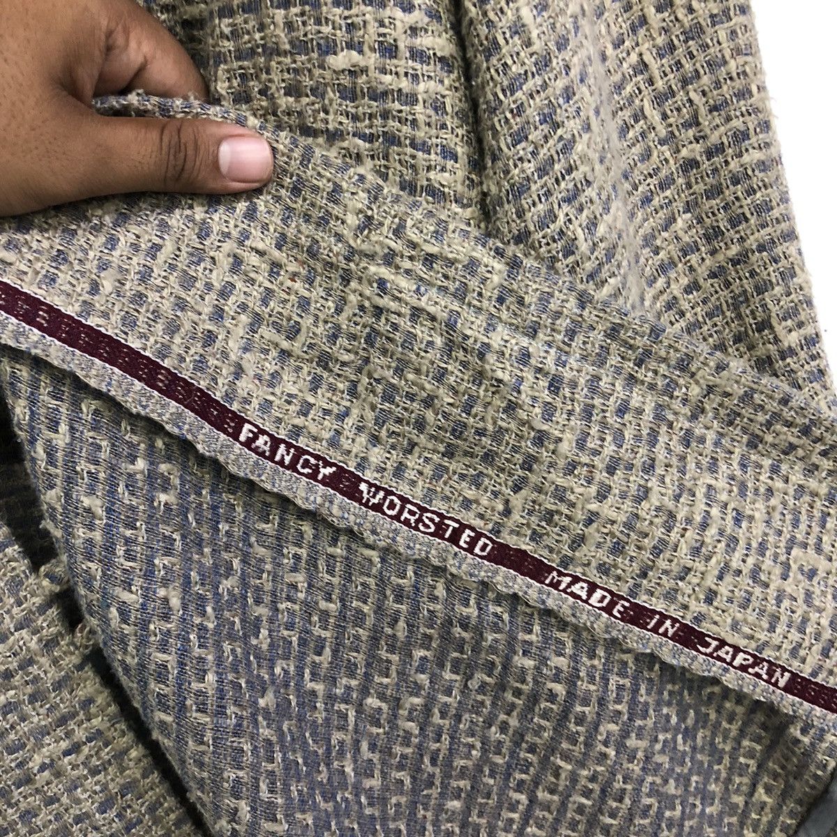 Japanese Brand × Smartwool Fancy Worsted Smart Wool Design Long Coat Jacket Size US M / EU 48-50 / 2 - 10 Thumbnail