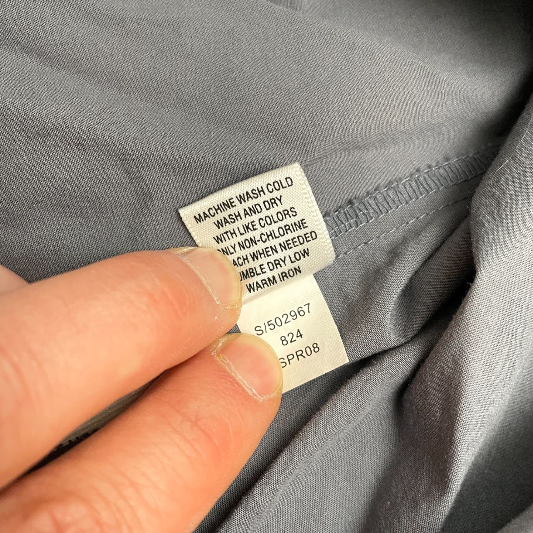 Old Navy Old Navy Dress Shirt Mens L Slim Dark Gray Long Sleeve Button-Down Work Shirt Size 42R - 6 Thumbnail