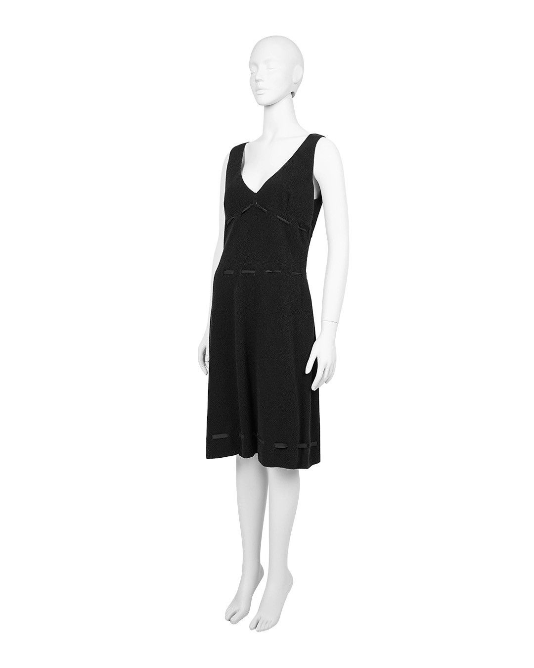 Miu Miu Miu Miu F/W1996 Black Wool Dress Size M / US 6-8 / IT 42-44 - 4 Thumbnail