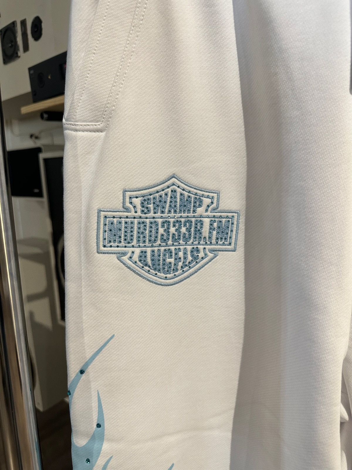 murd333r.fm Murder FM White Sweatpants Sz.M Size US 32 / EU 48 - 3 Thumbnail