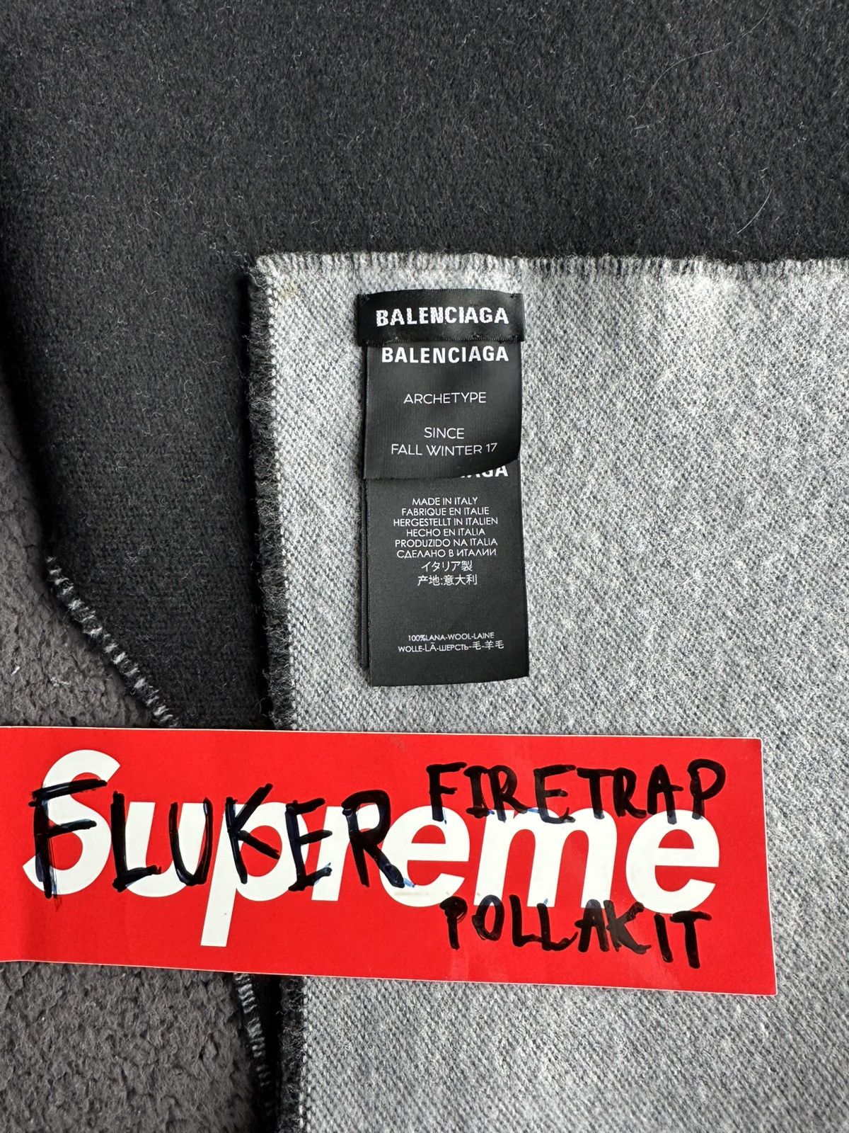 Balenciaga Balenciaga Jacquard Scarf Black Size ONE SIZE - 3 Thumbnail