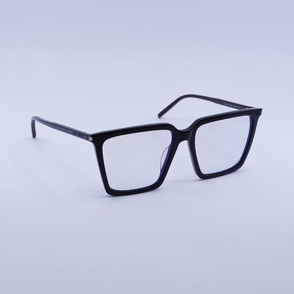 Saint Laurent Paris Saint Laurent SL474 006 Sunglasses Shiny Black Square Frame Size ONE SIZE - 4 Thumbnail