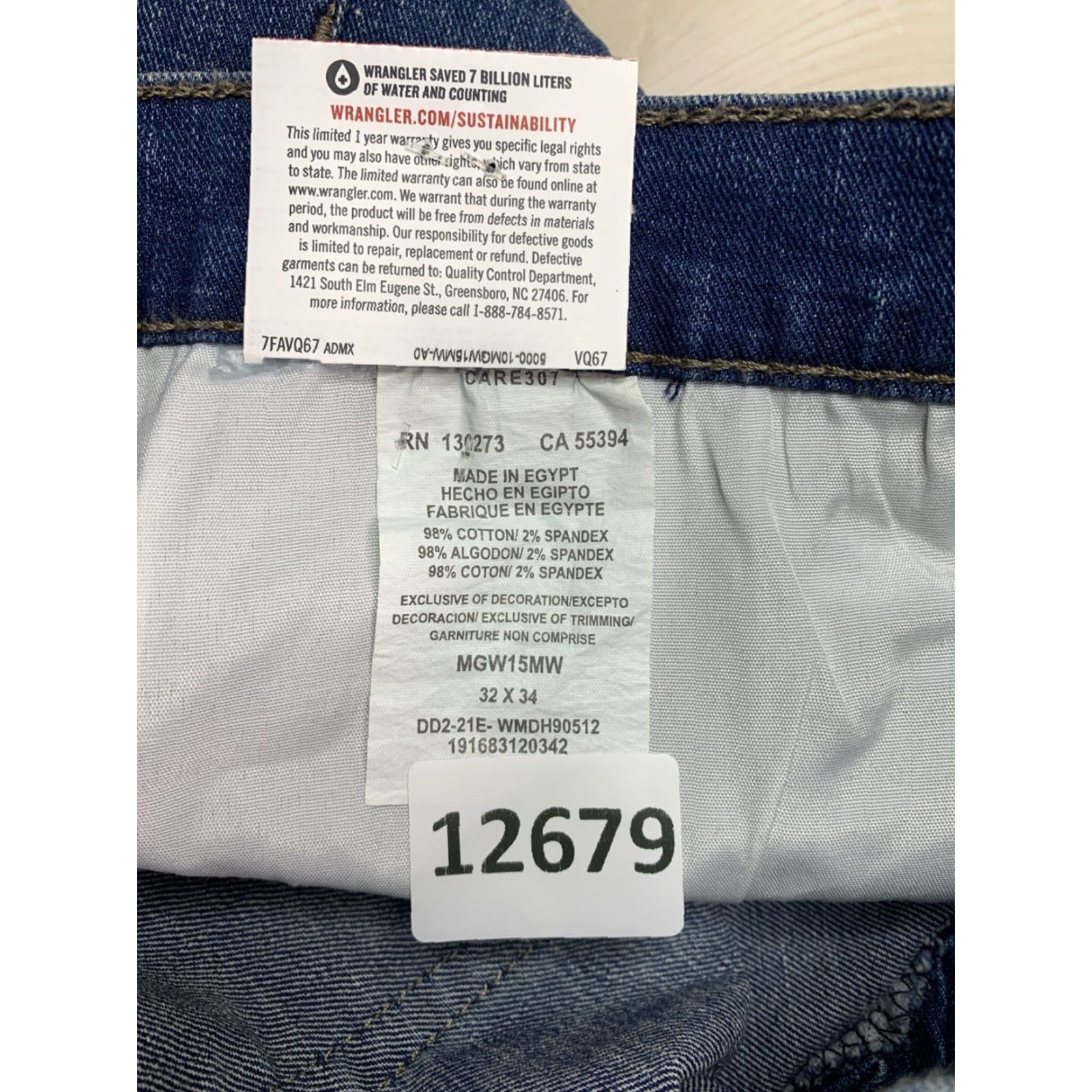 Wrangler Wrangler Jeans Straight Relaxed Fit Men Blue Denim 32x34 NWT Waist 32 Inseam 34 Casual Stretch Pockets Zip Medium Wash NWT Size US 32 / EU 48 - 7 Thumbnail