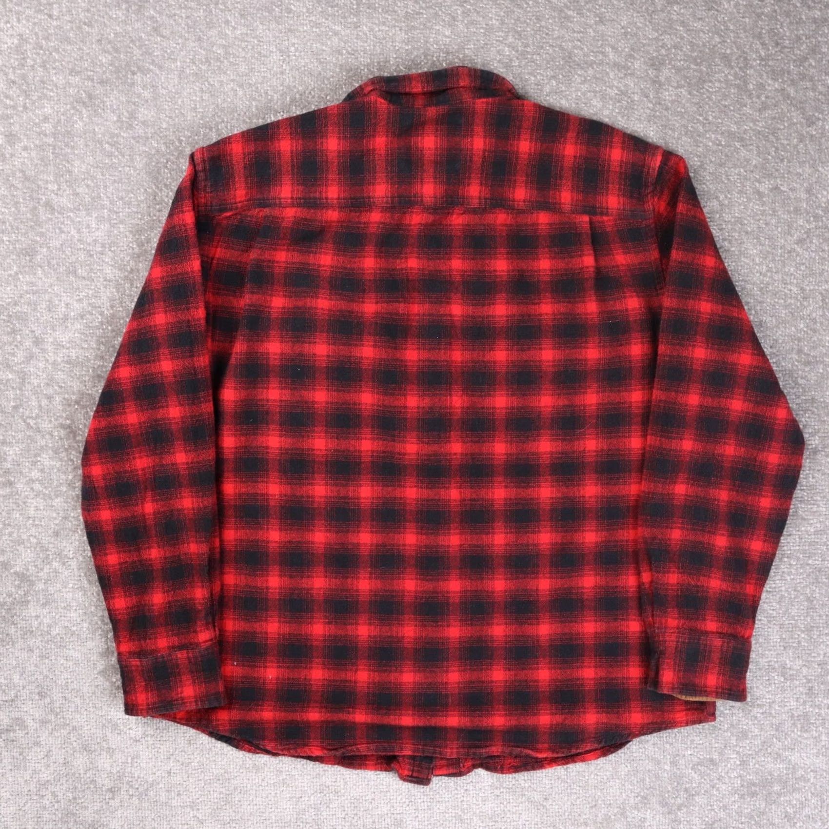 Vintage St. John's Bay Red Black Flannel Shirt XL Long Sleeve Collared Button-Up Mens Size US XL / EU 56 / 4 - 2 Thumbnail
