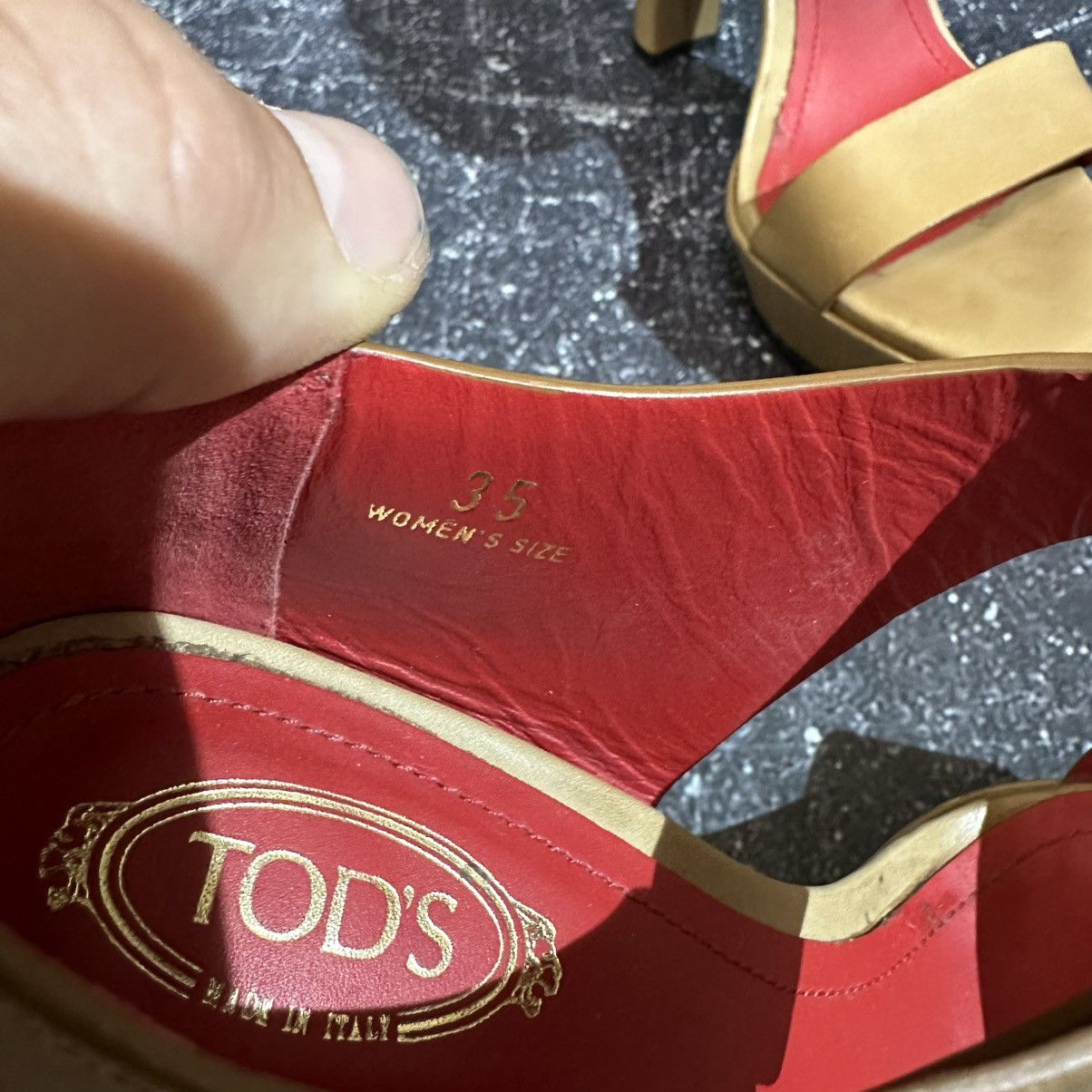 Tod's TOD’S - Women’s Leather Sandals Size 35 Size US 5 / IT 35 - 8 Thumbnail