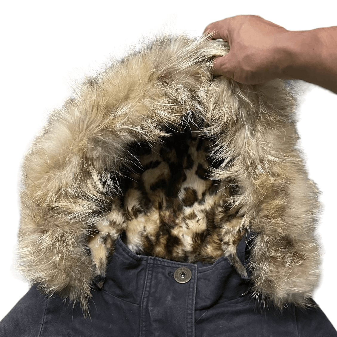 If Six Was Nine × Le Grande Bleu (L.G.B.) Vintage D.I.A Fur Racoon Parka Jacket Detachable Hood Size S / US 4 / IT 40 - 5 Thumbnail