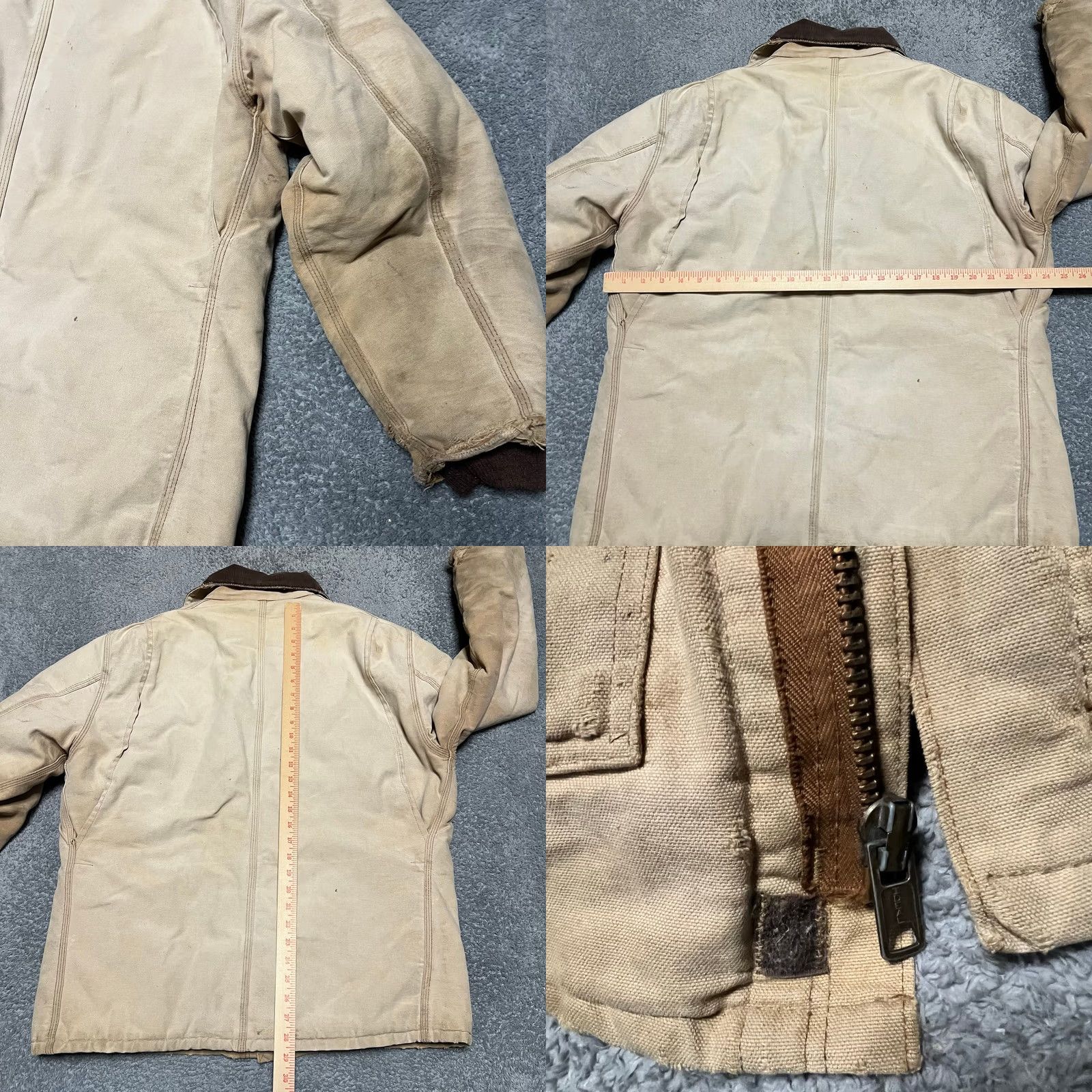 Carhartt VINTAGE Carhartt Coat Mens Large Brown Duck Insulated Work Barn Canvas Corduroy Collar Mens Regular L Coat Size US L / EU 52-54 / 3 - 8 Thumbnail