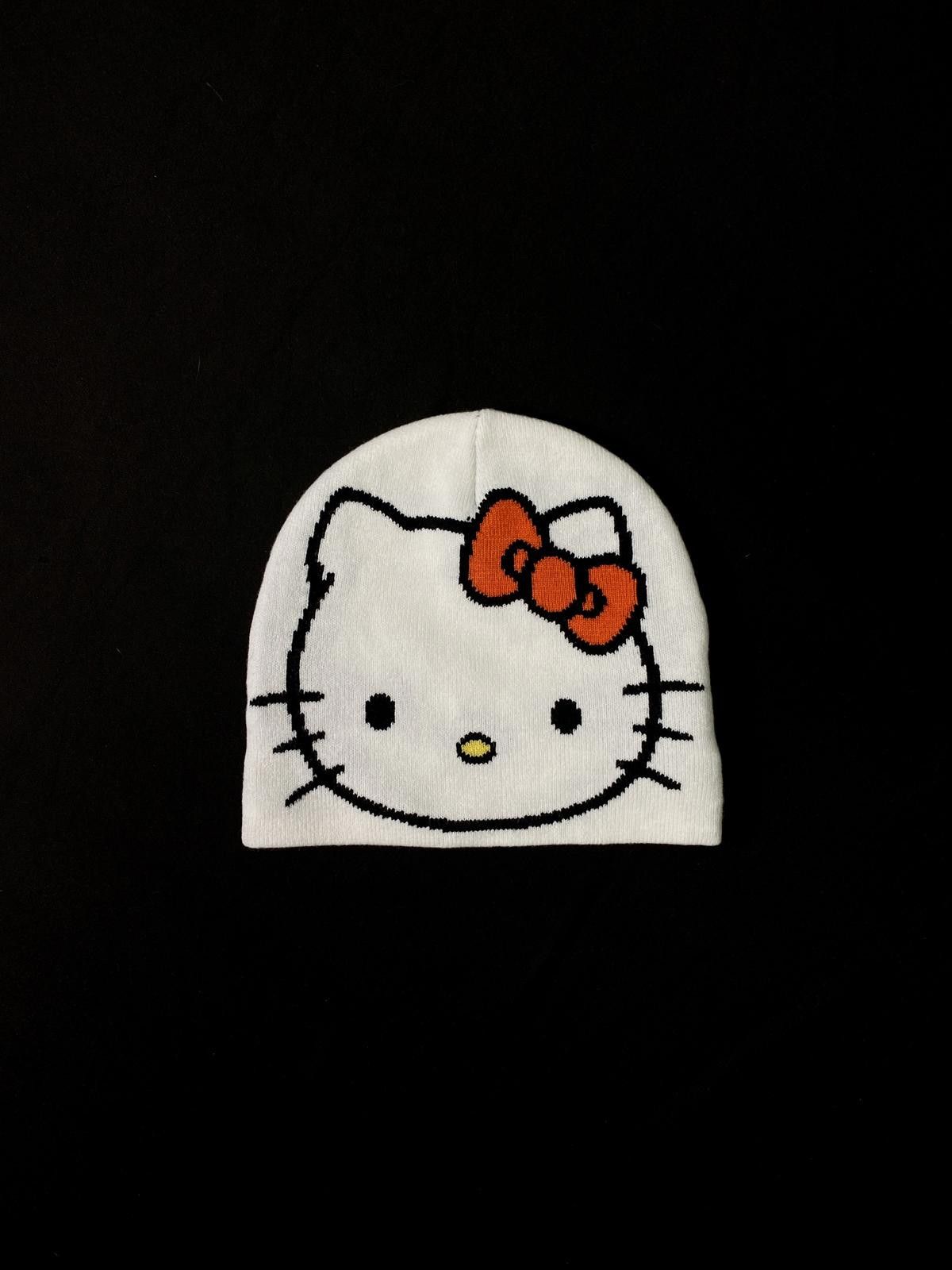Japanese Brand Rare Hello Kitty Graphic No Cuff Knit Green Beanie OS Size ONE SIZE - 1 Thumbnail