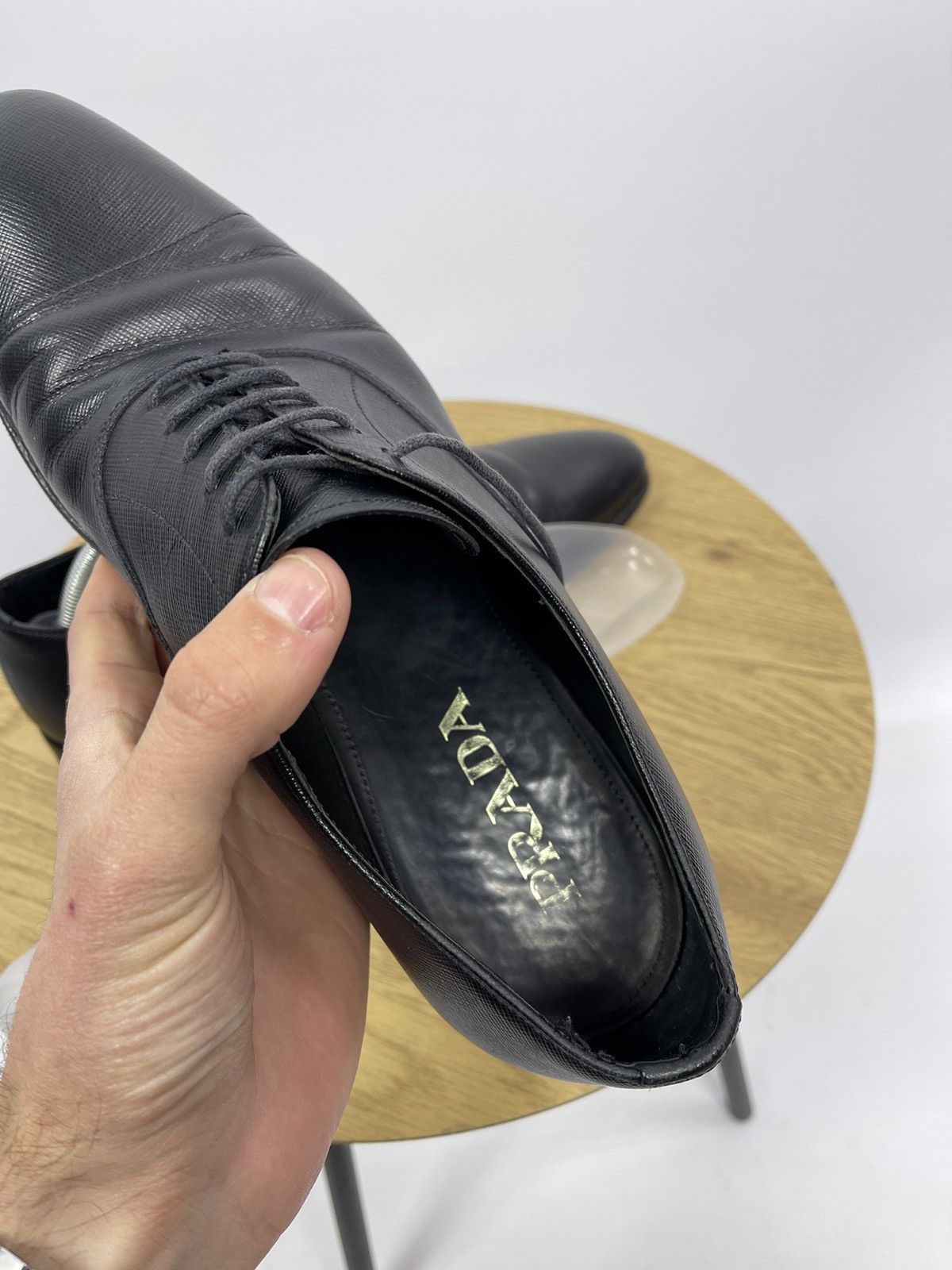 Prada Prada Men's 2EC031 Saffiano Leather Business Shoes Size 8 US Size US 8 / EU 41 - 10 Thumbnail