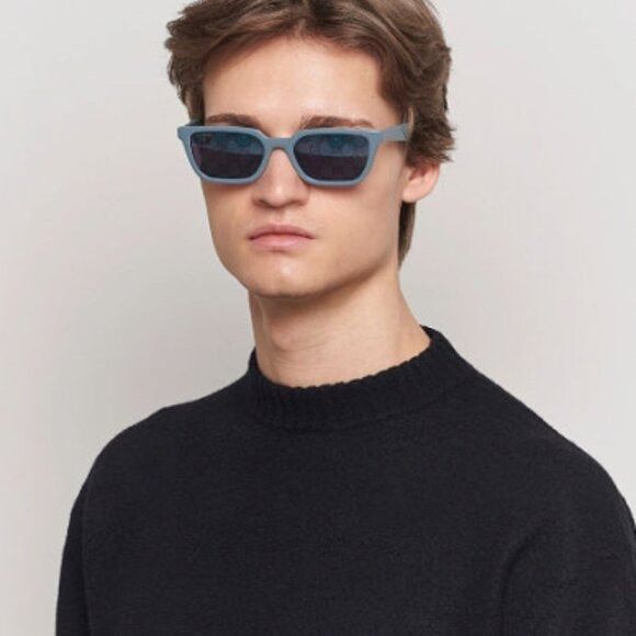 Gucci Gucci GG1539S 003 Sunglasses Light Blue Square Frame Size ONE SIZE - 3 Thumbnail