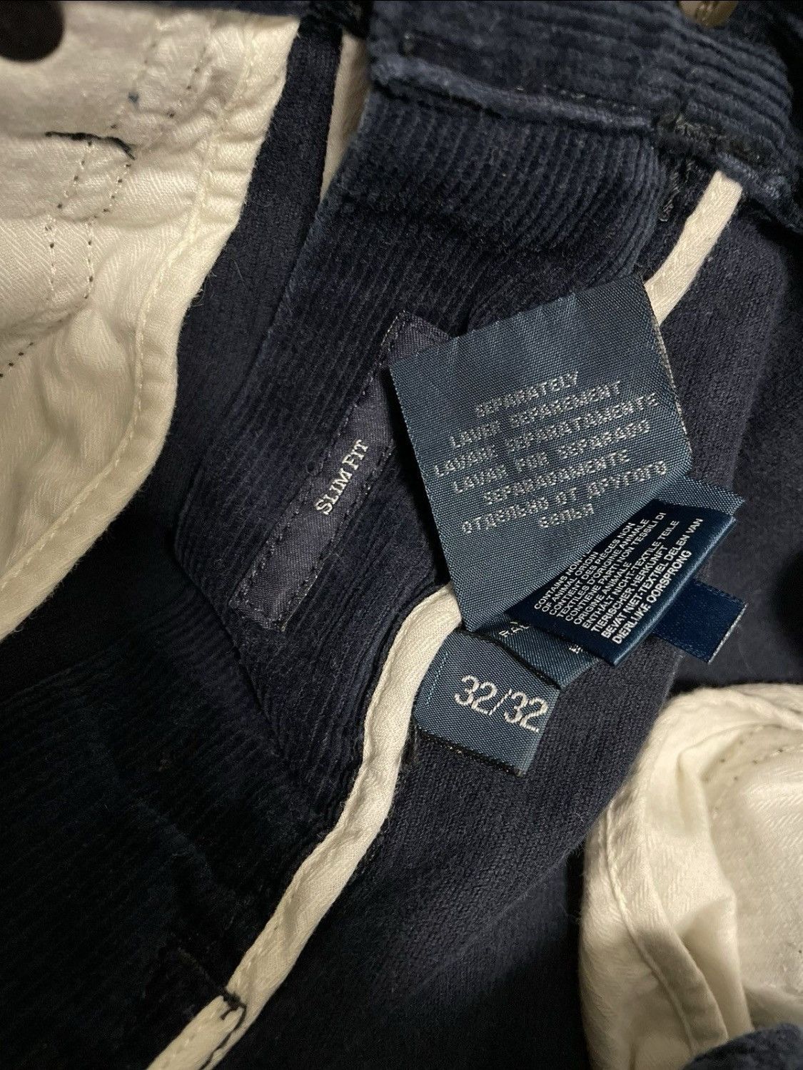 Polo Ralph Lauren × Ralph Lauren × Vintage Ralph Lauren Vintage Dark Blue Velvet Pants Size US 32 / EU 48 - 7 Thumbnail