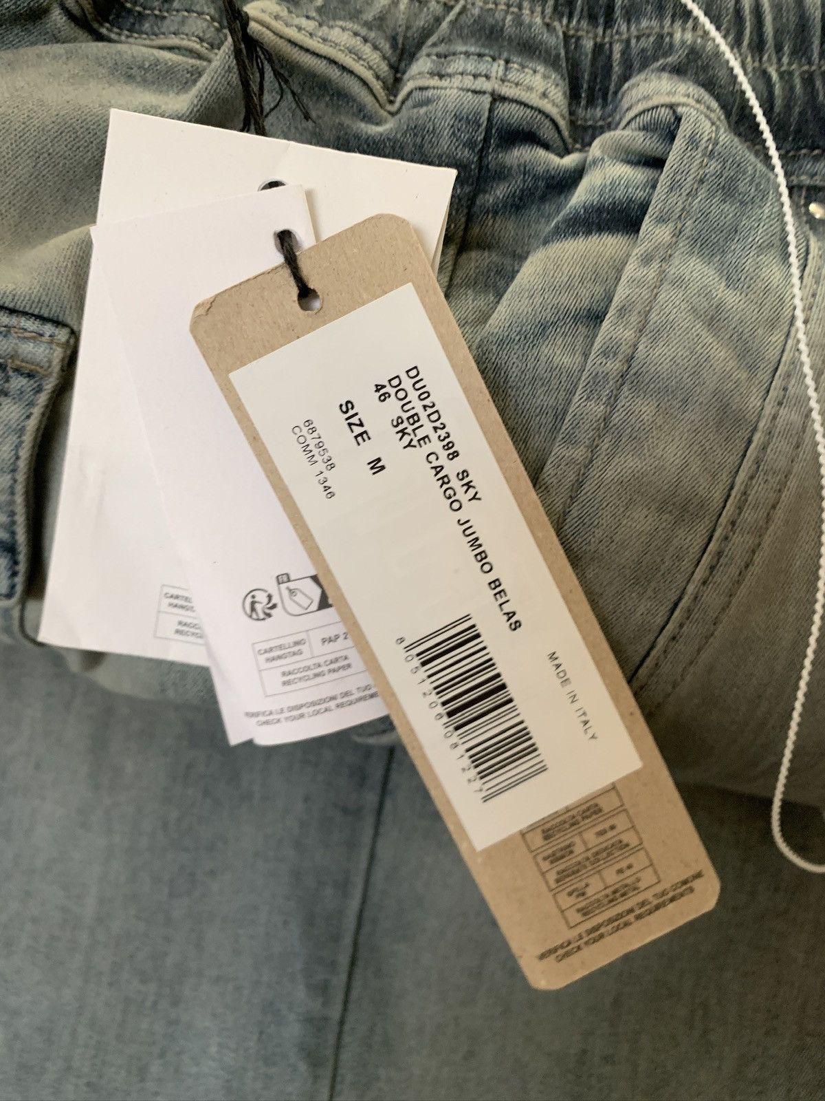 Rick Owens Drkshdw RICK OWENS DRKSHDW CARGO BELAS FW24 PORTERVILLE SKY Size US 32 / EU 48 - 13 Thumbnail